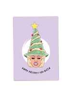 Kaart Blanche KB Happy Holidays You Queen