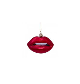 Vondels Glass Ornament - Red Lips