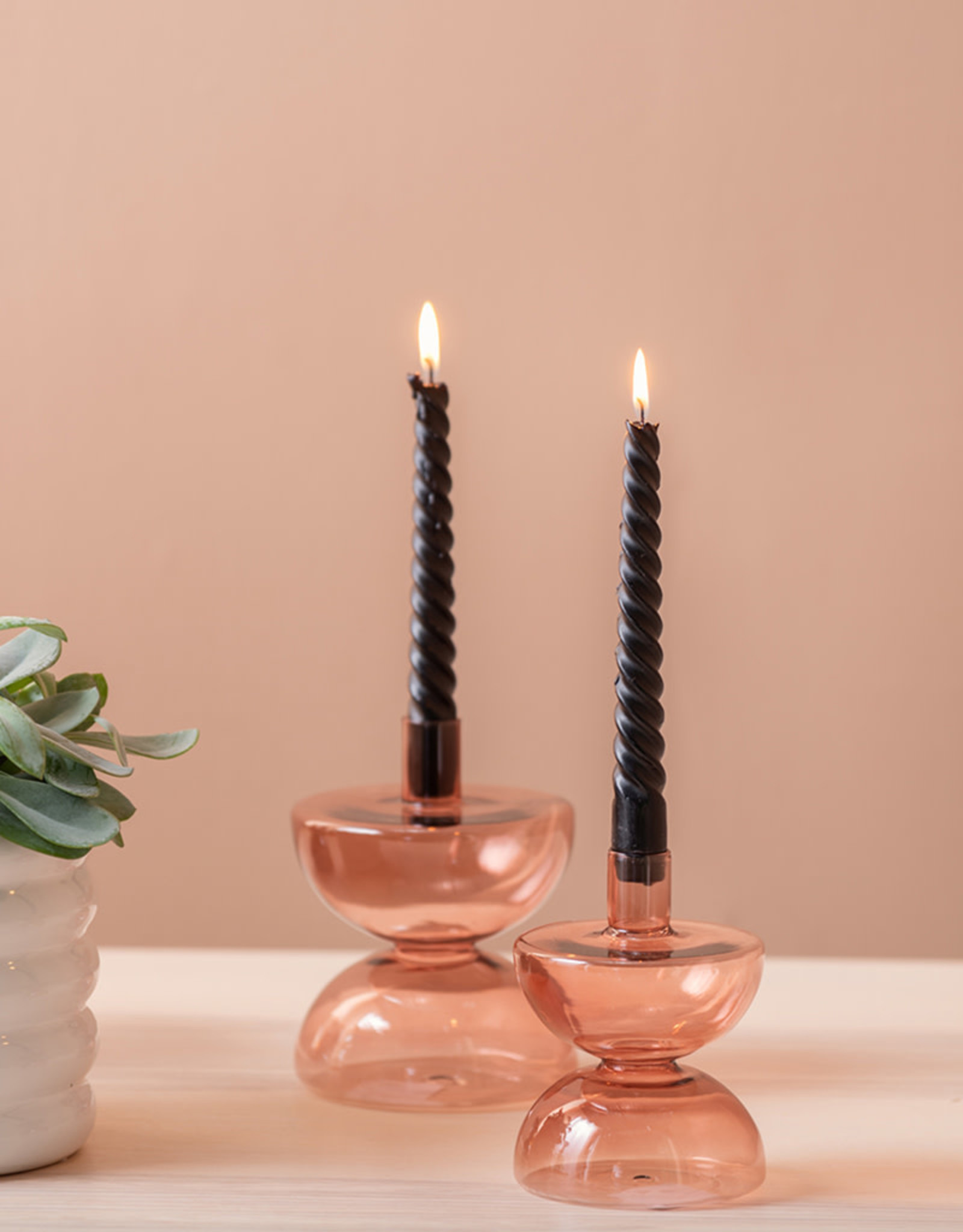 Present Time Diabolo Candle Holder - L - Faded Pink