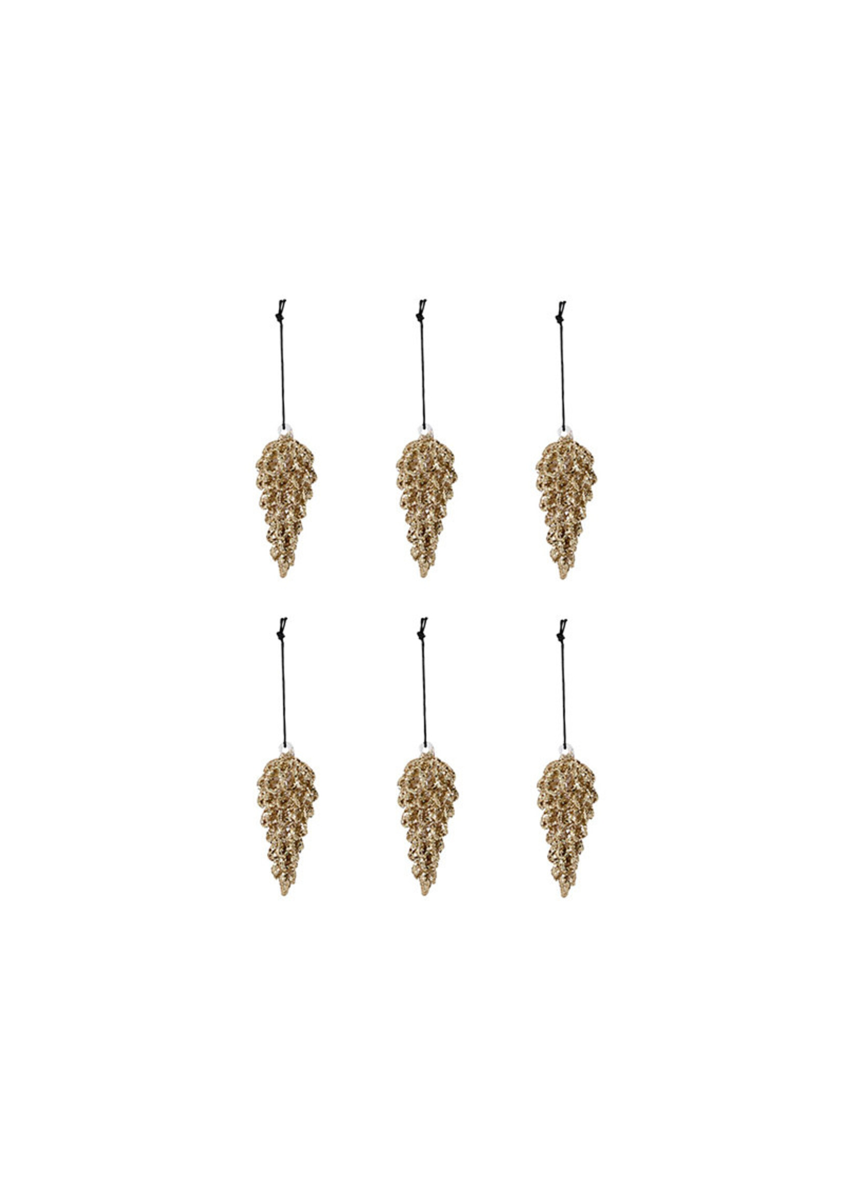 House Doctor Cone Ornament - Gold