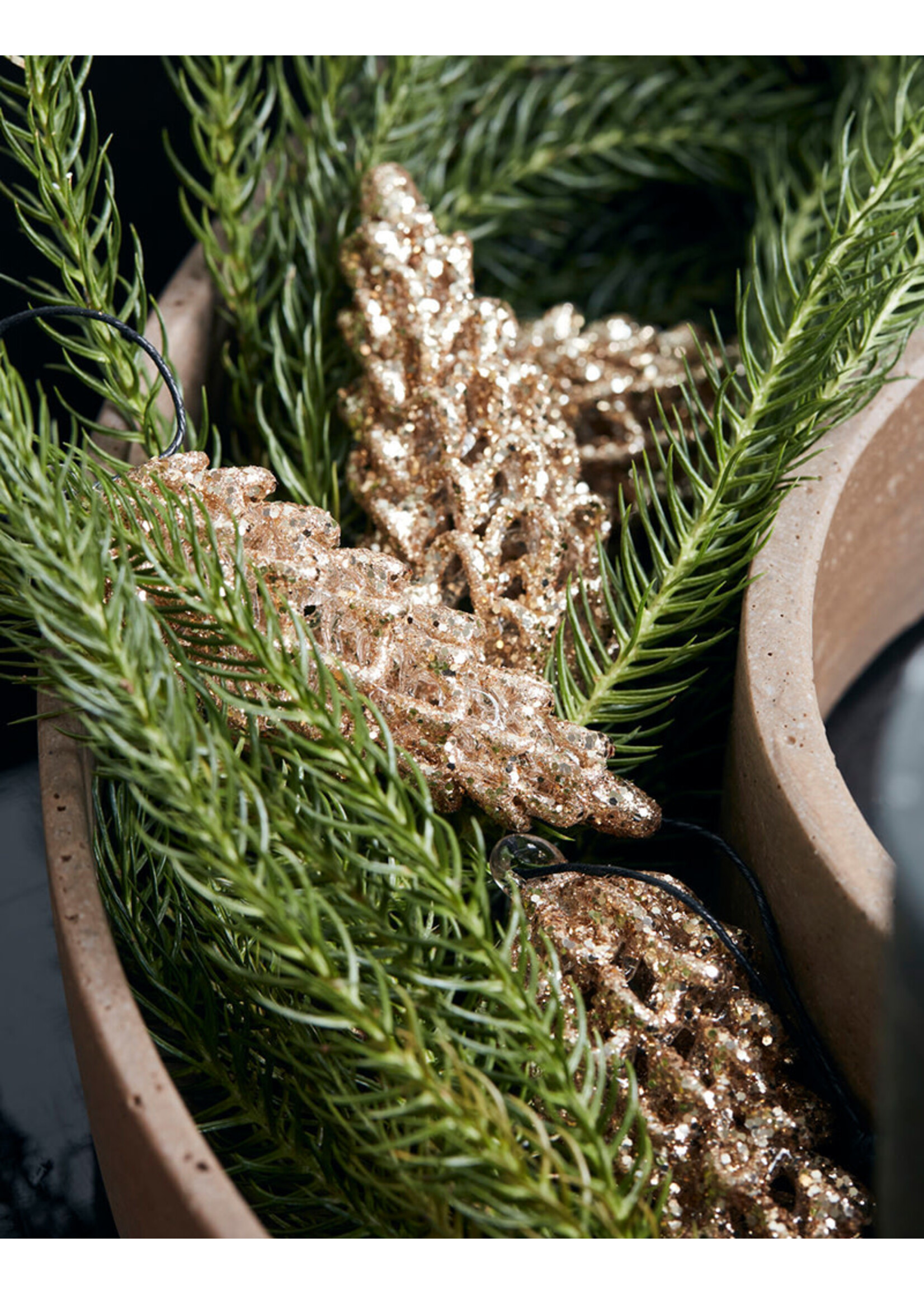 House Doctor Cone Ornament - Gold