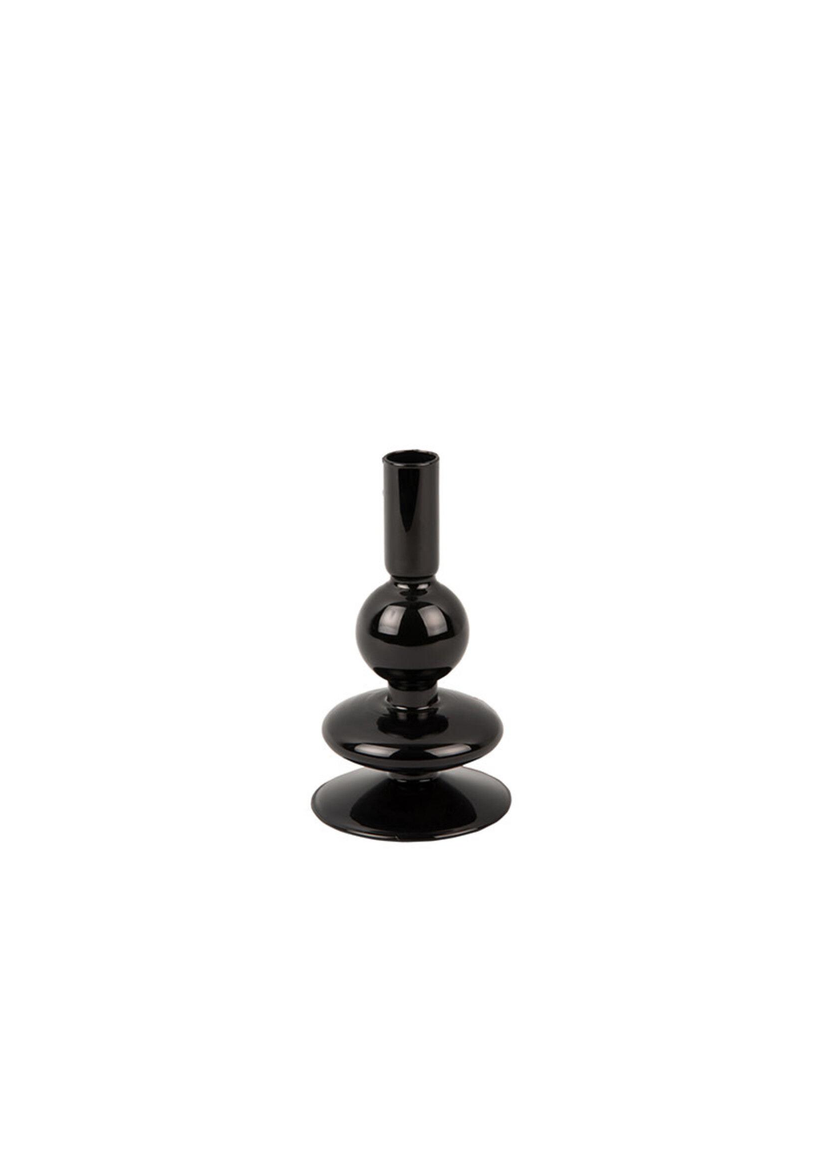 Present Time Sparkle Bubbles Candle Holder | Black