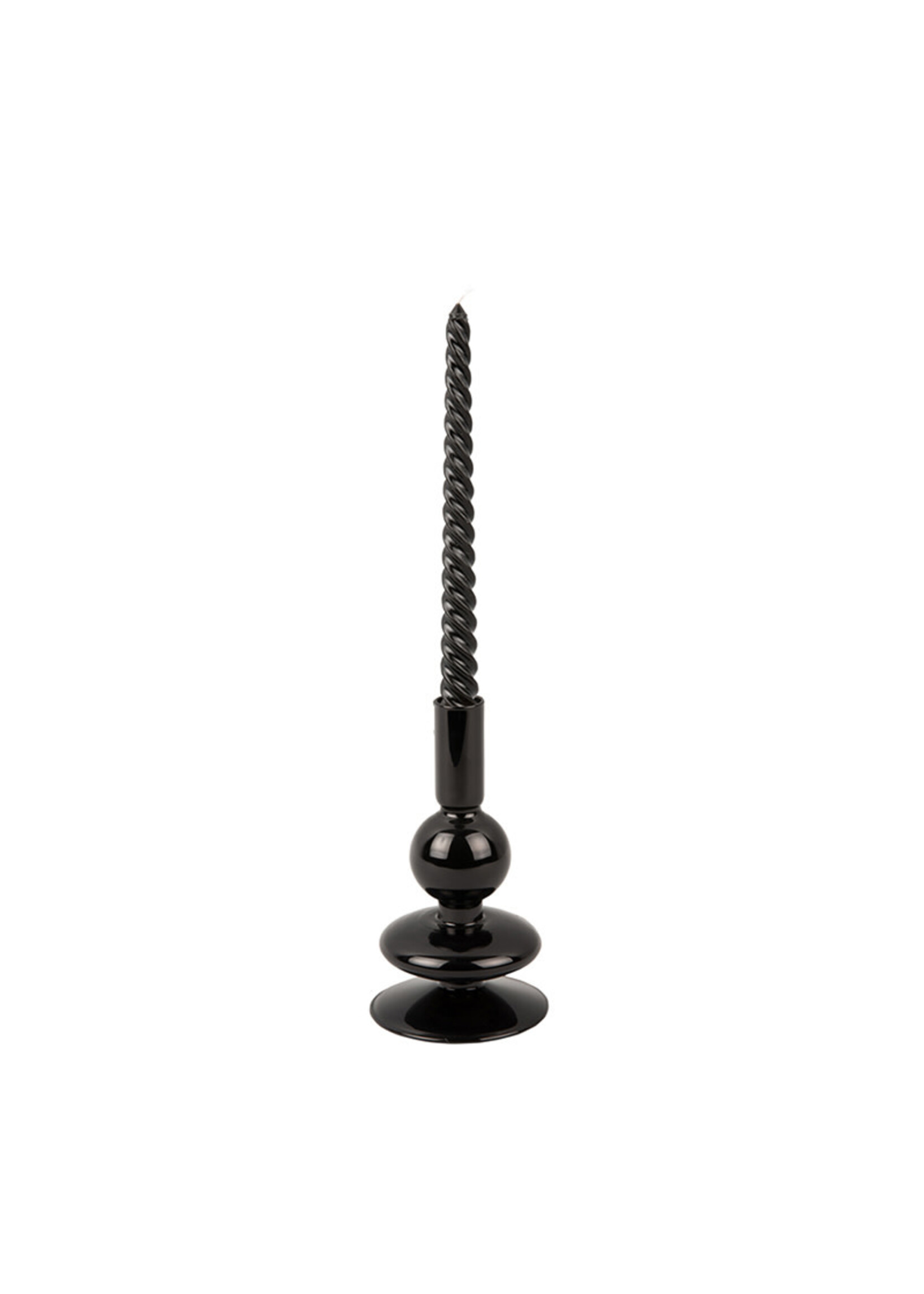 Present Time Sparkle Bubbles Candle Holder | Black