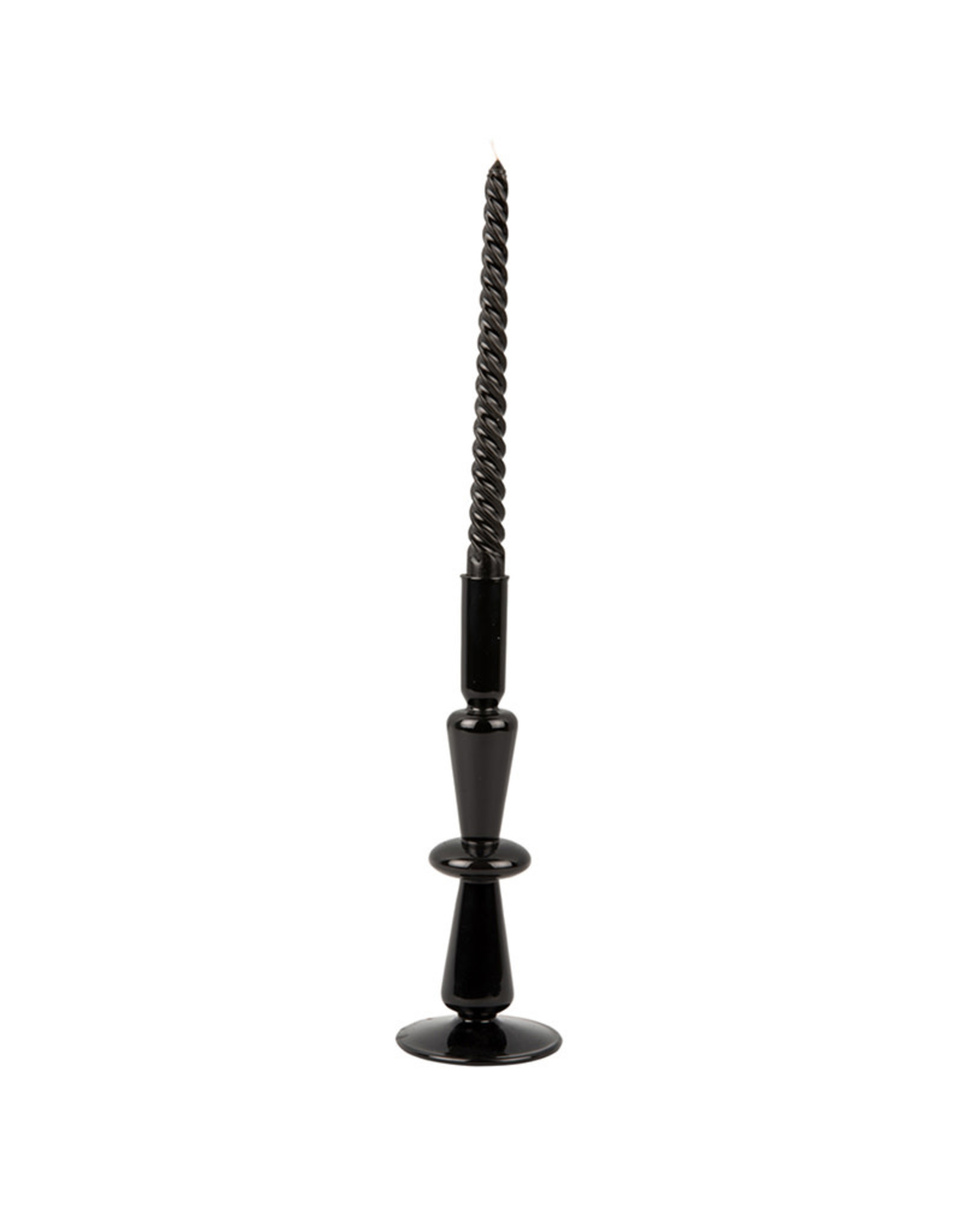 Present Time Sparkle Tall Candle Holder | Black