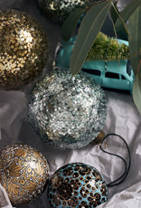 House Doctor Christmas Ornament - Glitter Light Blue