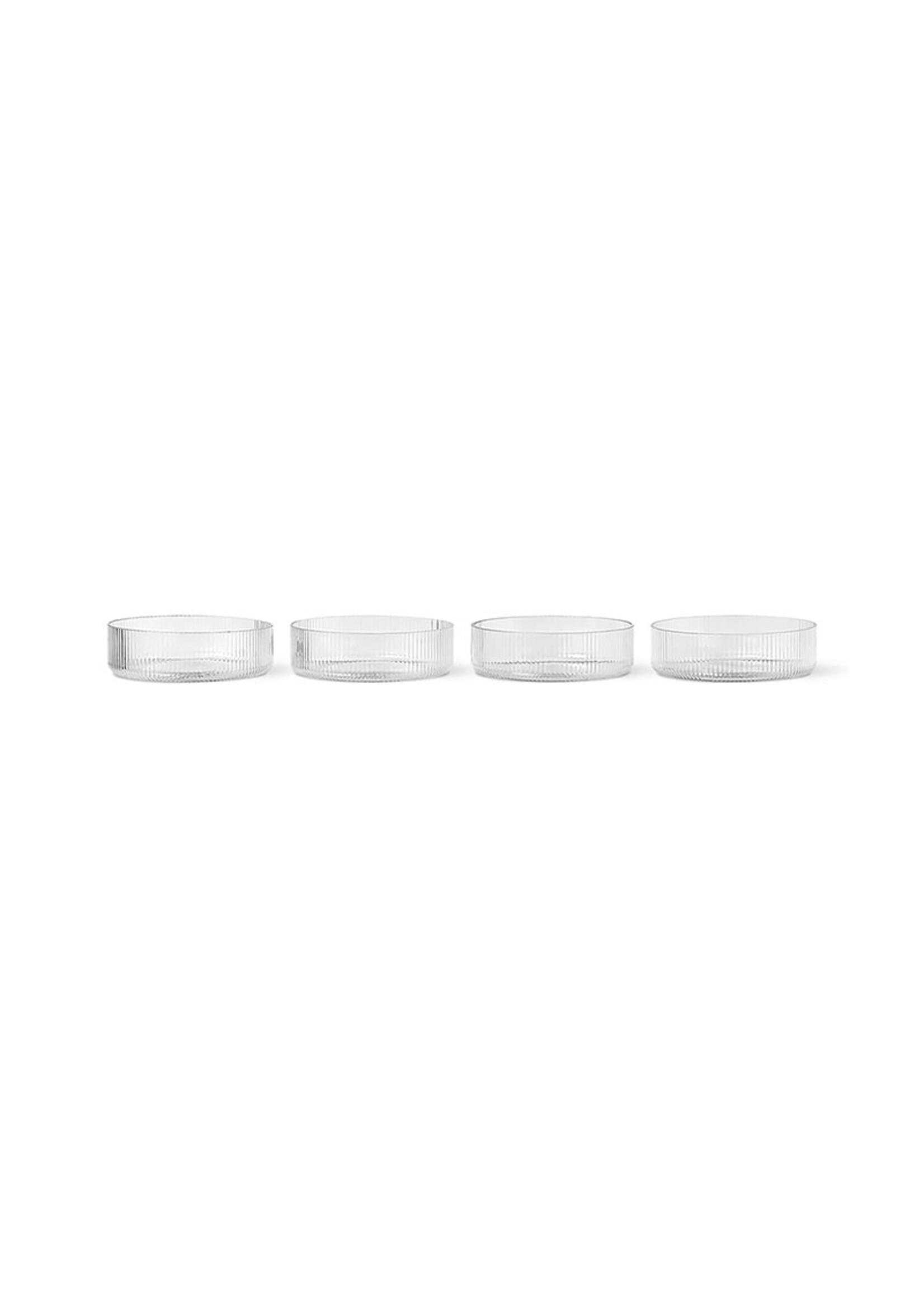 Ferm Living Ripple Serving Bowls - Set of 4 - Clear