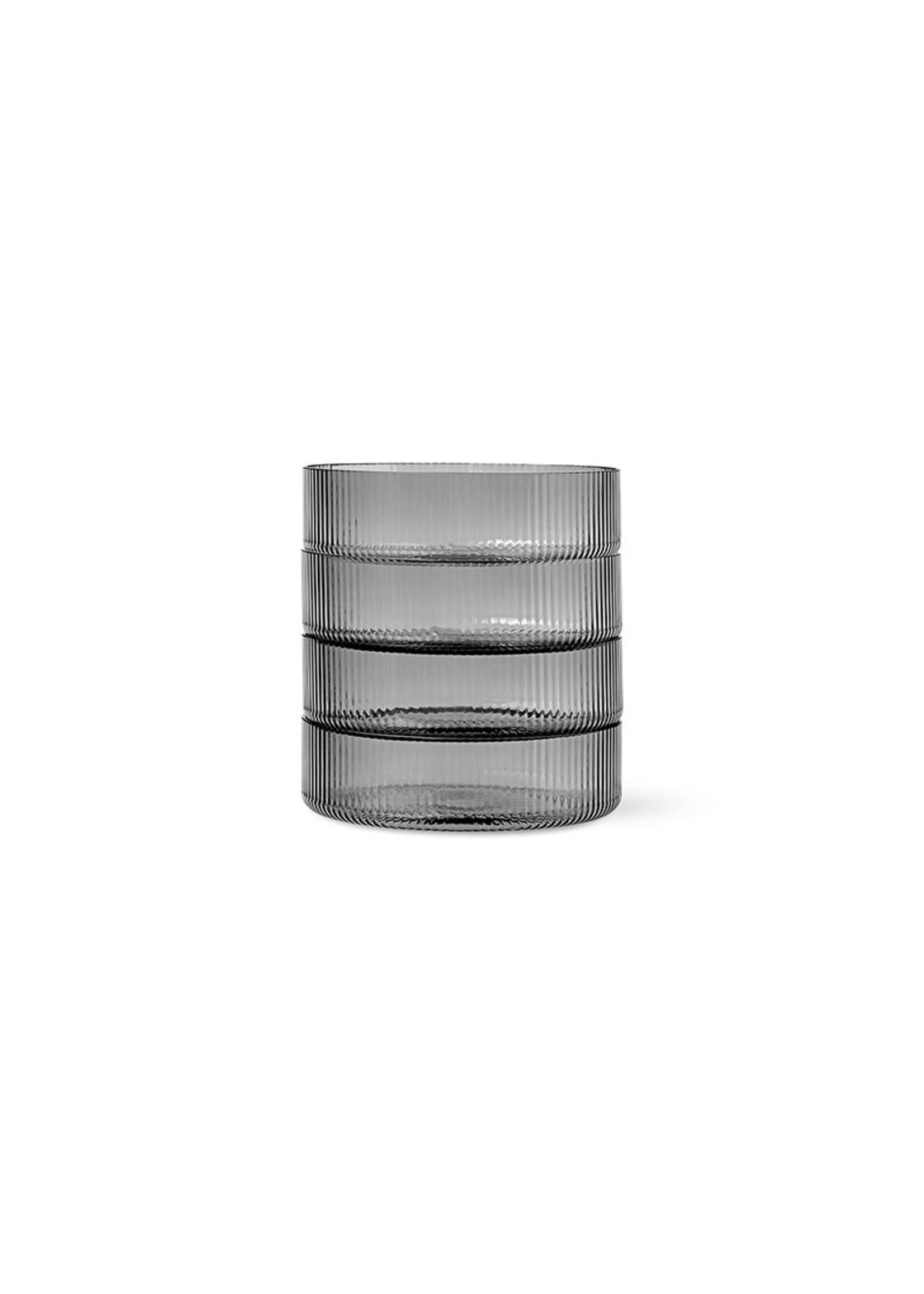Ferm Living Ripple Serving Bowls - Set of 4 - Smoked Grey