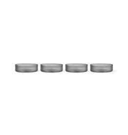 Ferm Living Ripple Serving Bowls - Set of 4 - Smoked Grey