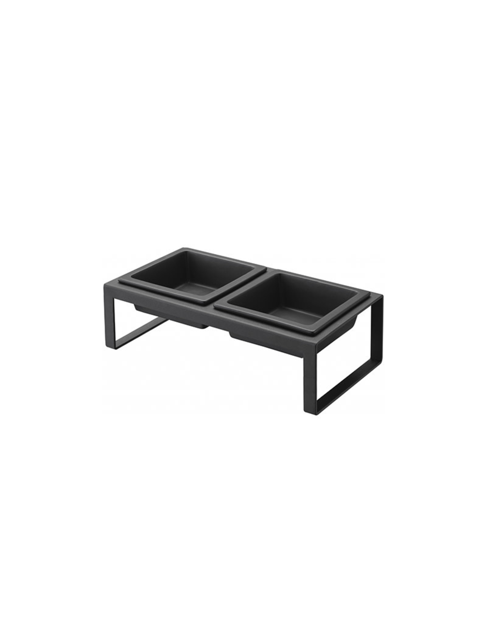 Yamazaki Pet Food Bowl Stand - Black