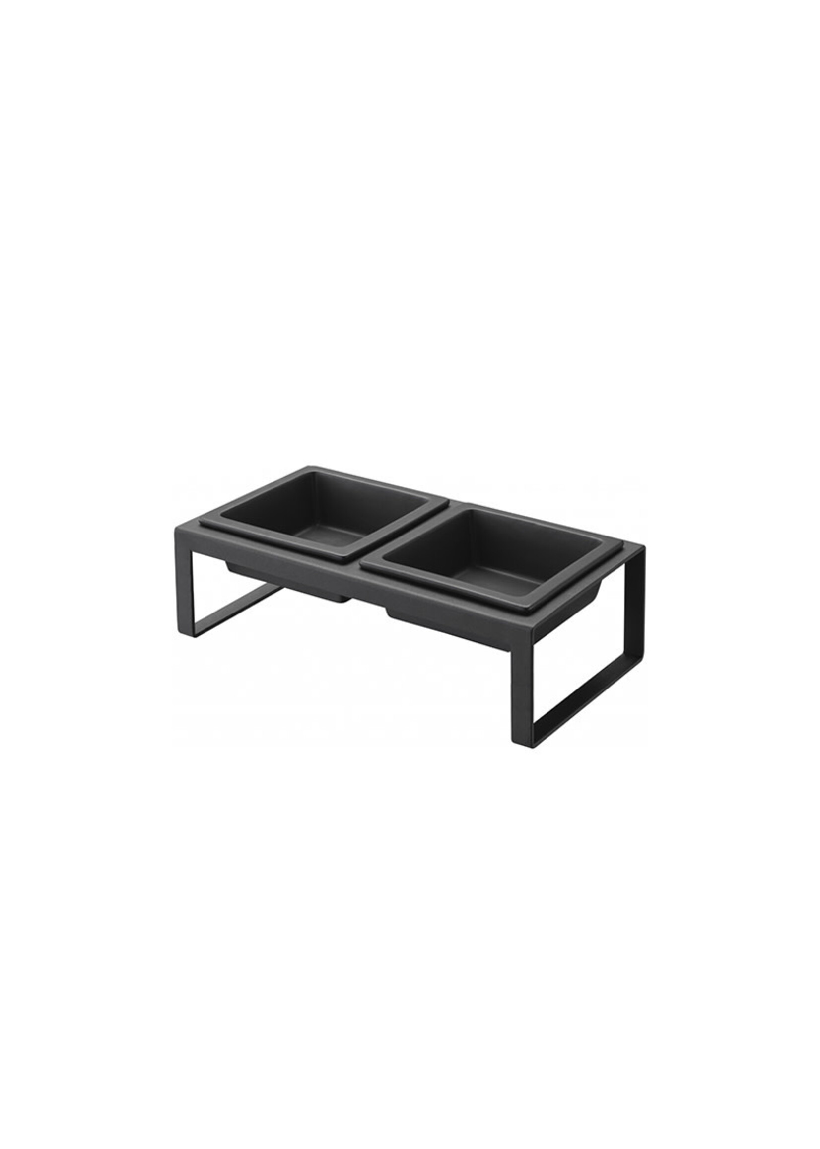 Yamazaki Pet Food Bowl Stand - Black