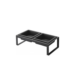 Yamazaki Pet Food Bowl Stand - Black