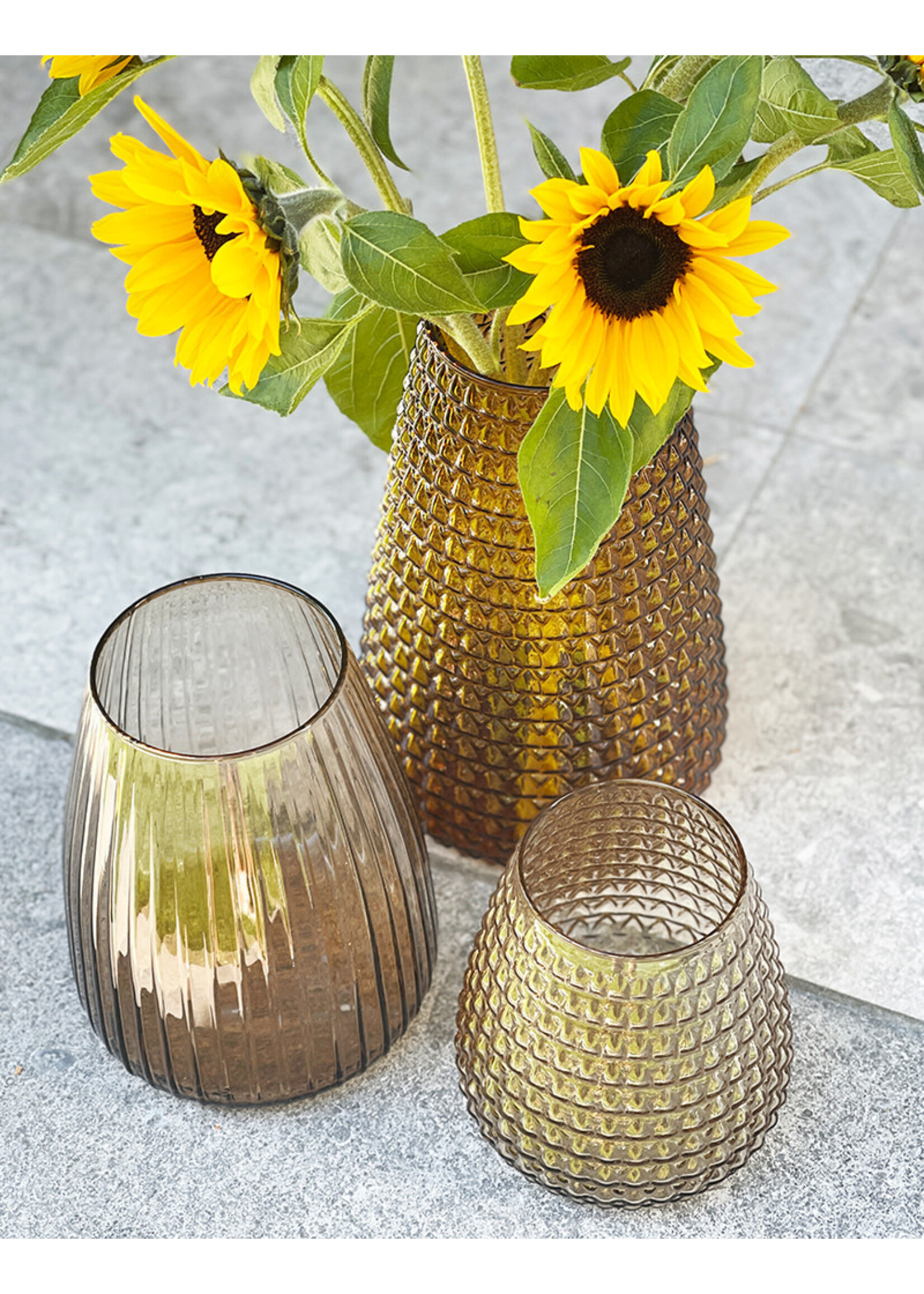 XLBoom Dim Vase - Stripe - M - Amber Light