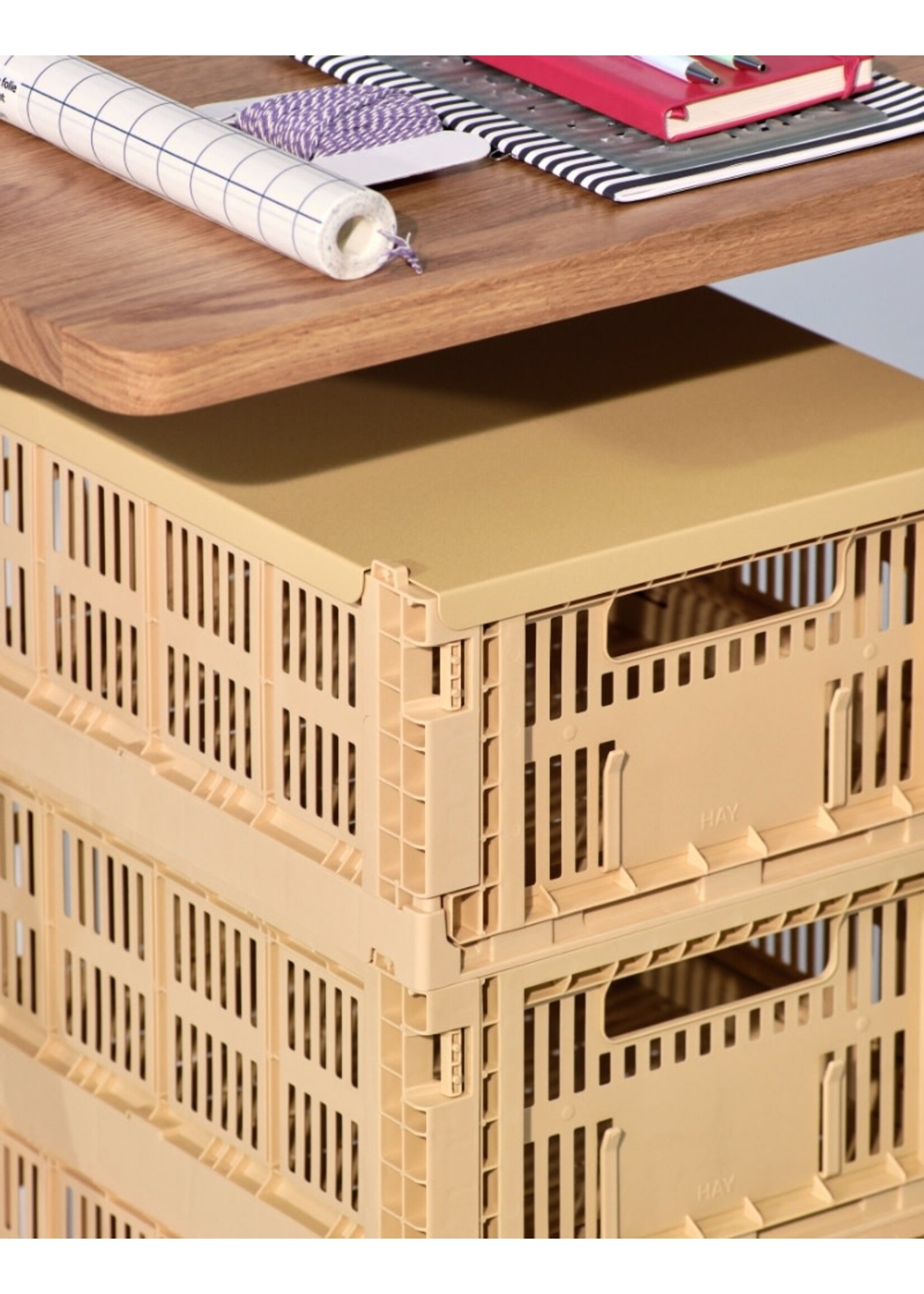 HAY Colour Crate Lid M - Golden Yellow