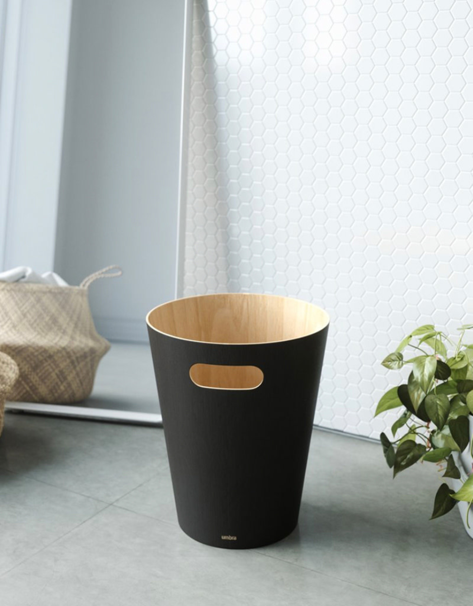 Umbra Woodrow Trash Can | Black