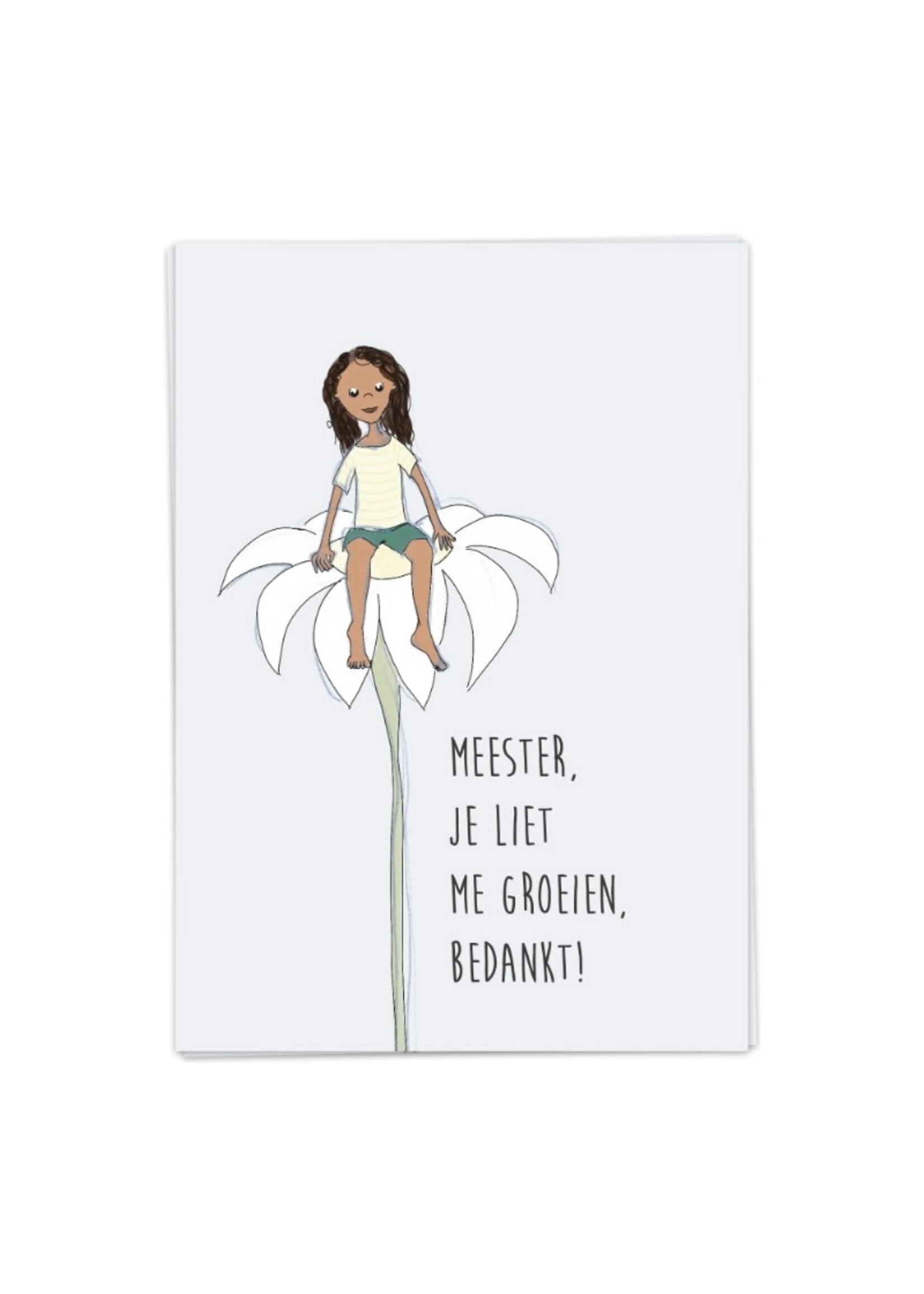 Kaart Blanche KB Meester, Je Liet Me Groeien - Meisje