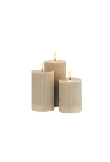 Sirius Smilla Rechargeable Led Candle | Set of 3 | Warm Grey