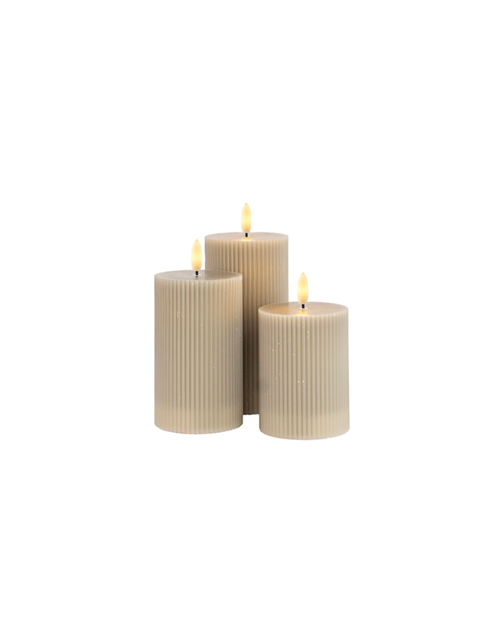 Sirius Smilla Rechargeable Led Candle | Set of 3 | Warm Grey