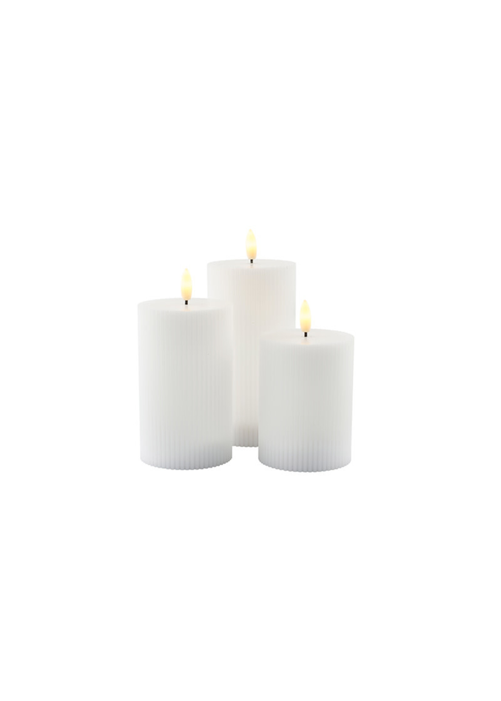Sirius Smilla Rechargeable Led Candle Ø7,5 | Set of 3 | White
