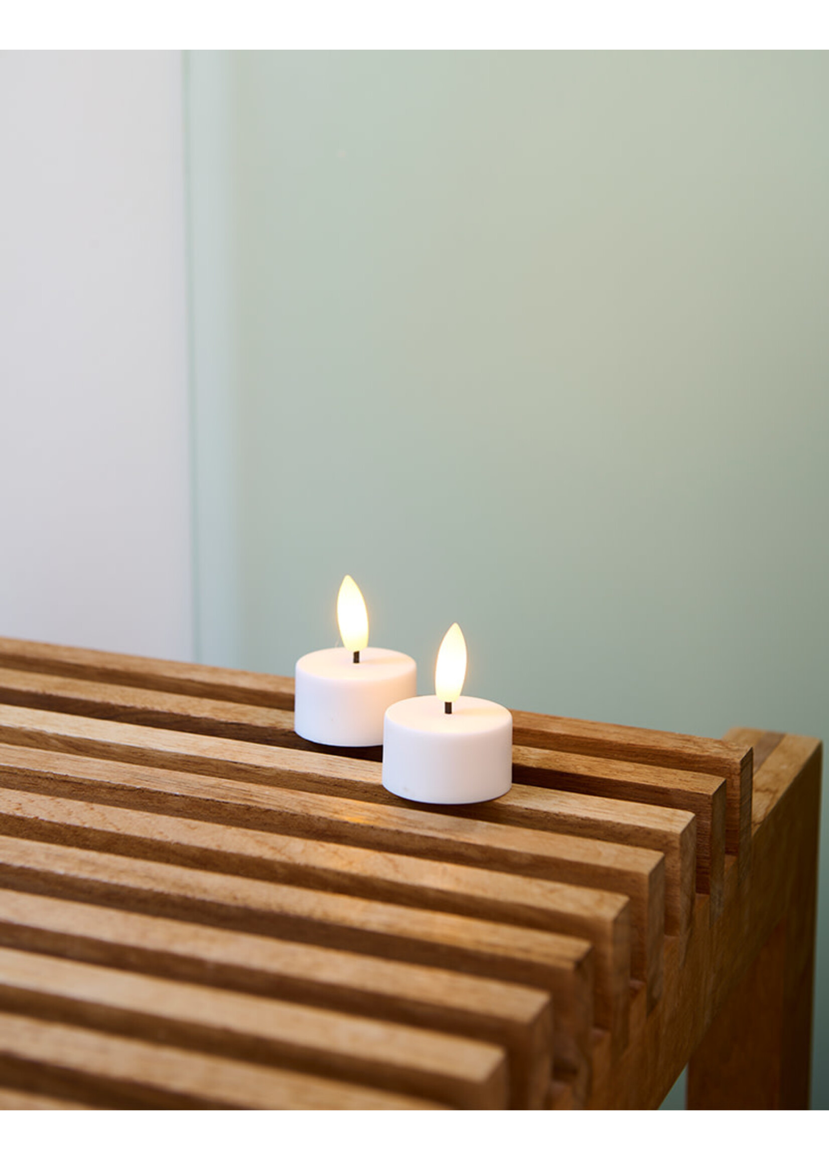 Sirius Sille LED oplaadbare theelichtjes Ø4 - set van 2 - wit