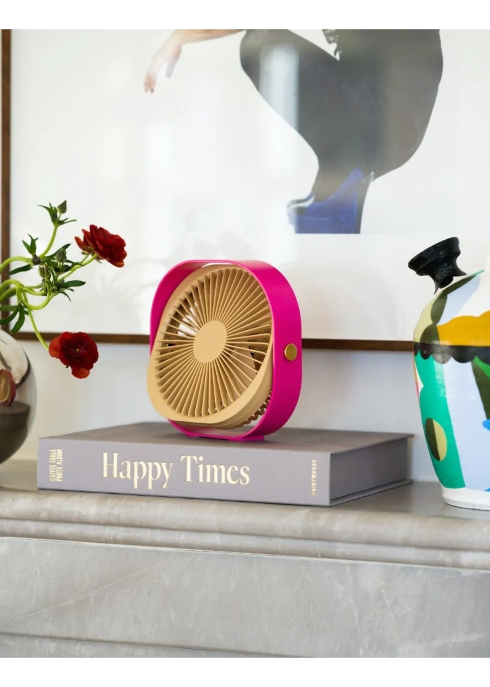 Printworks Portable Fan |  Cerise