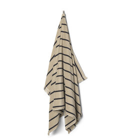 Ferm Living Alee Beach Towel | Sand/Black