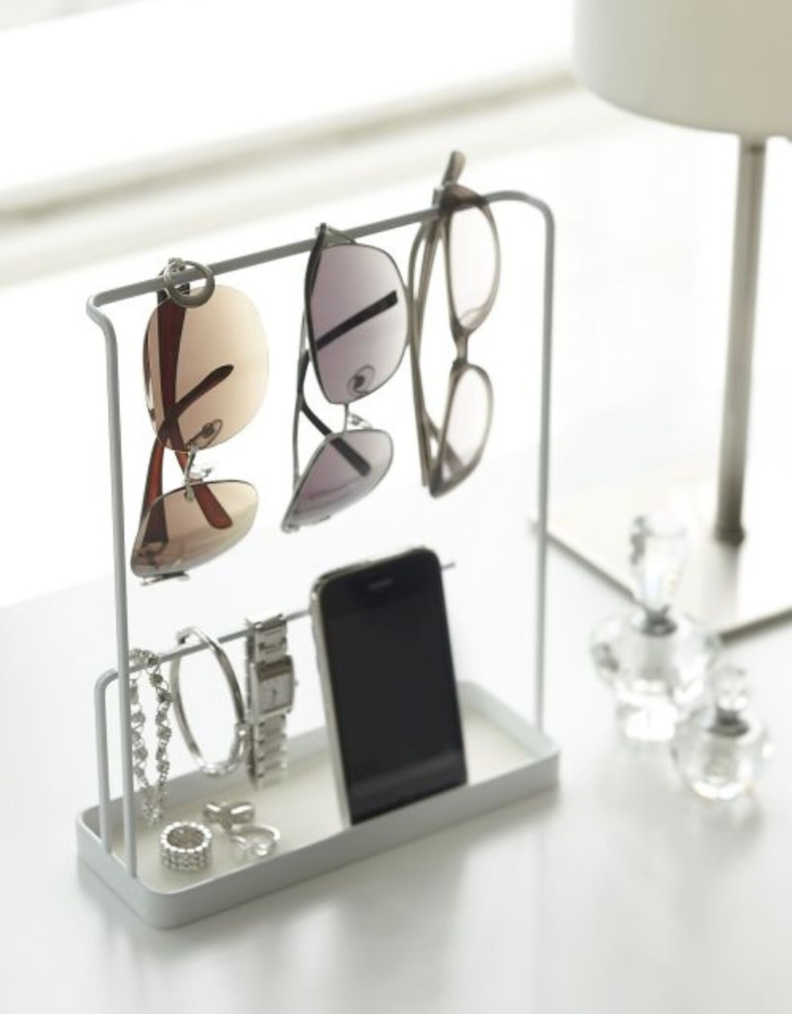 Yamazaki Accessory & Sunglasses Stand | White