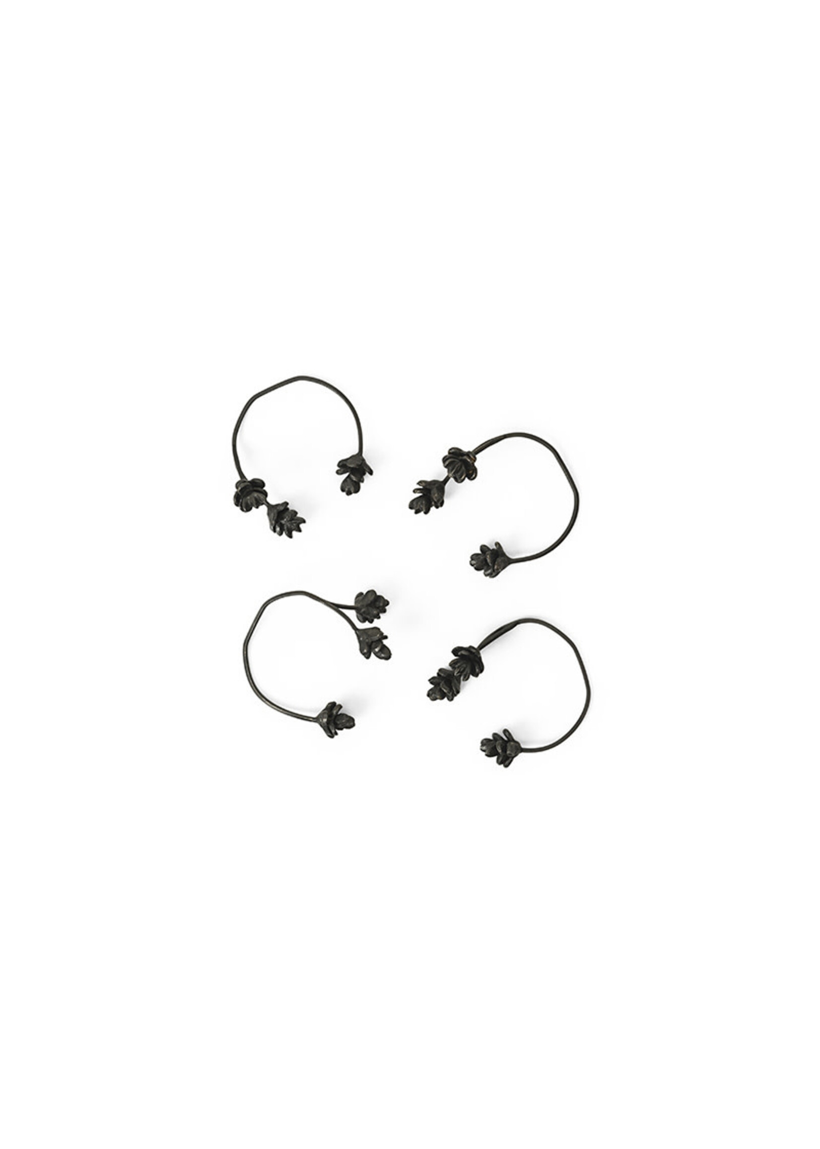 Ferm Living Forest Napkin Rings - Black Brass