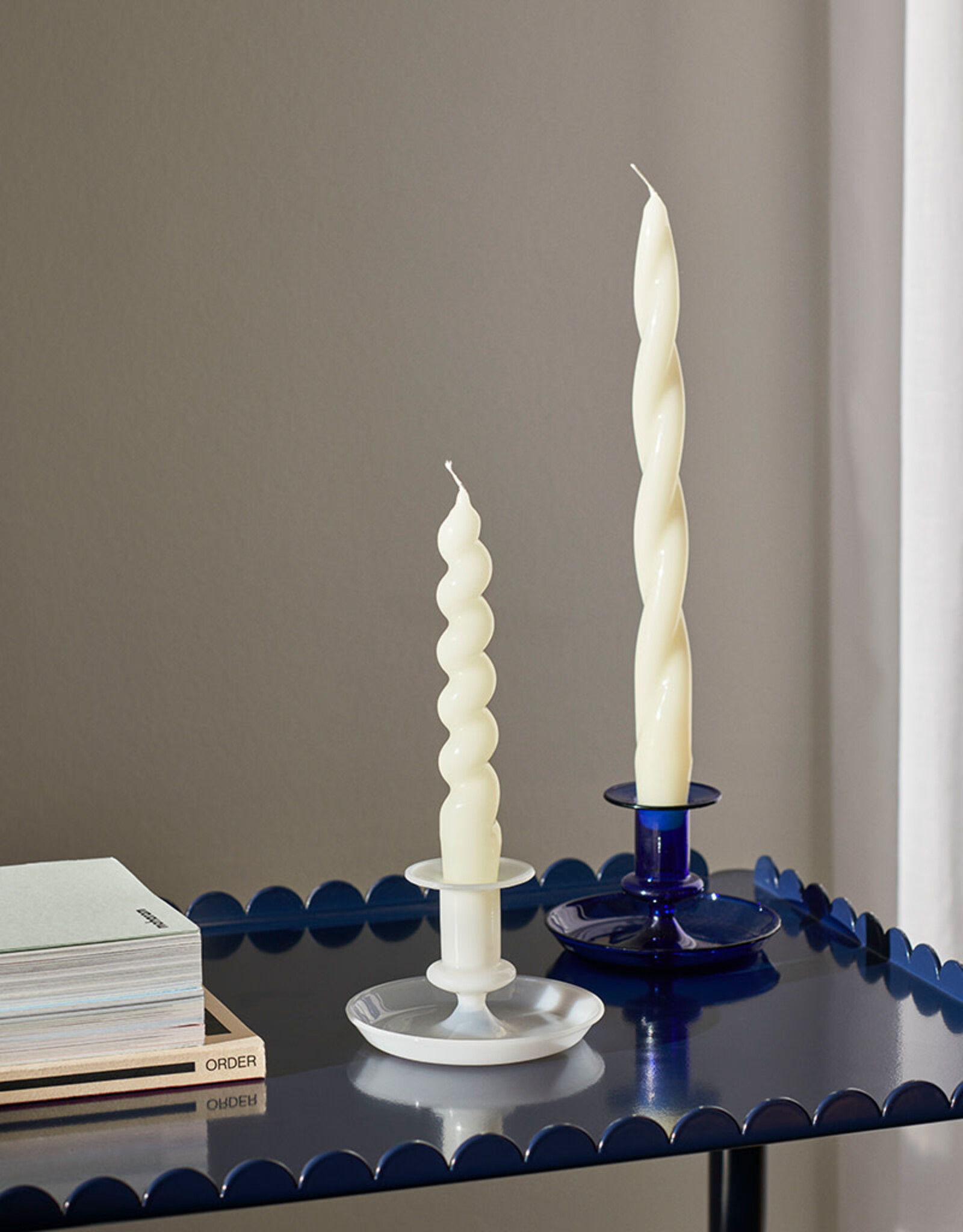 HAY Flare Candle Holder | Dark Blue