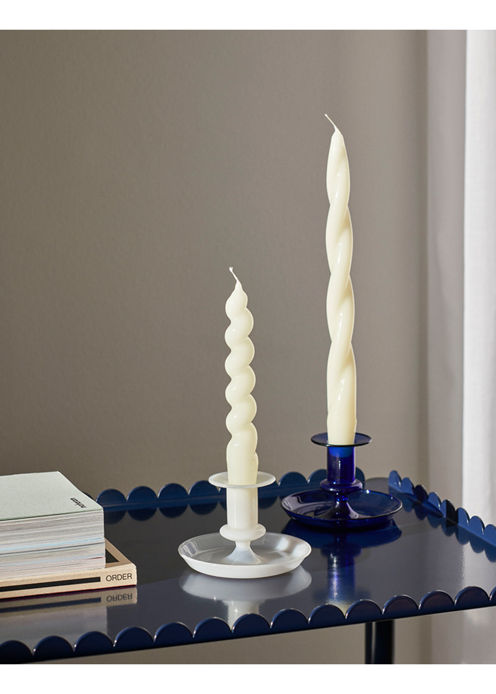 HAY Flare Candle Holder | Dark Blue