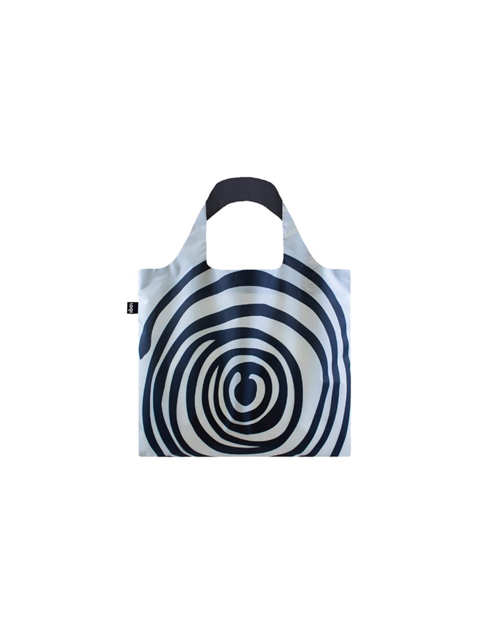 LOQI Shopping Bag | Spirals Black