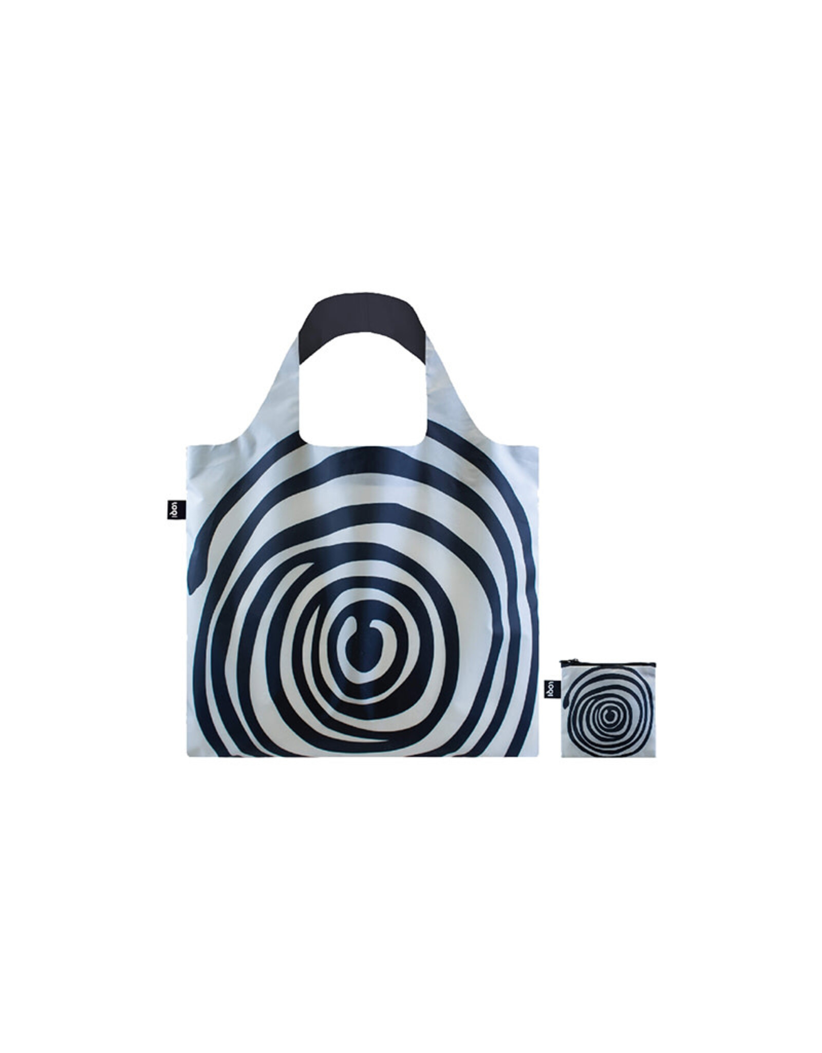 LOQI Shopping Bag | Spirals Black