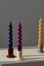 HAY Candle Spiral - Set of 6 - Purple/Fuchsia/Mustard