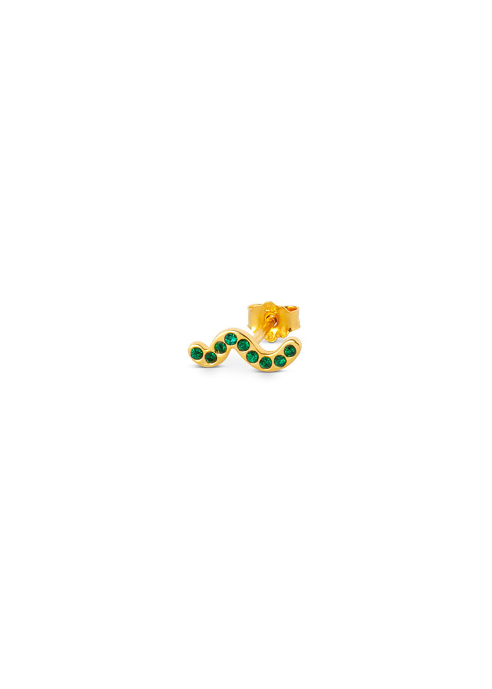 LULU Copenhagen Snaky Oorstud - Green
