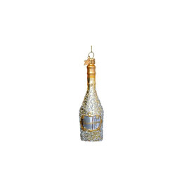 Vondels Glass Ornament - Champagne Bottle