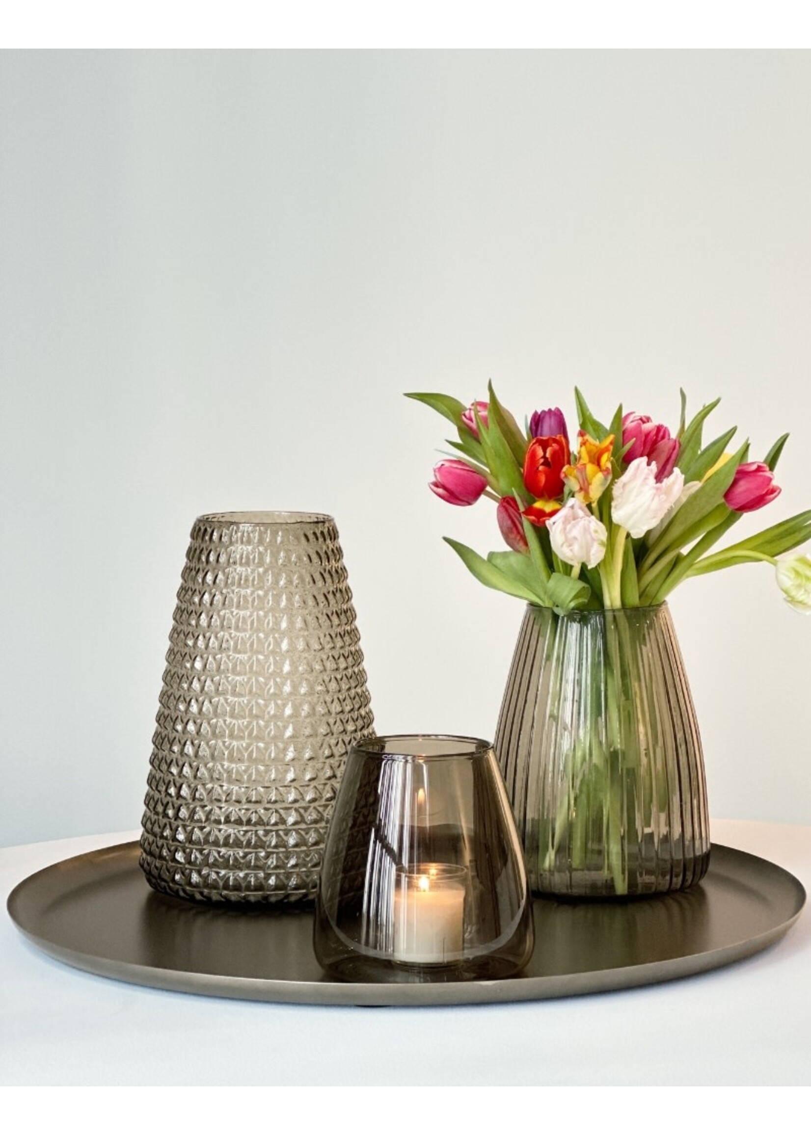 XLBoom Dim Vase - Scale - L - Smoke Grey