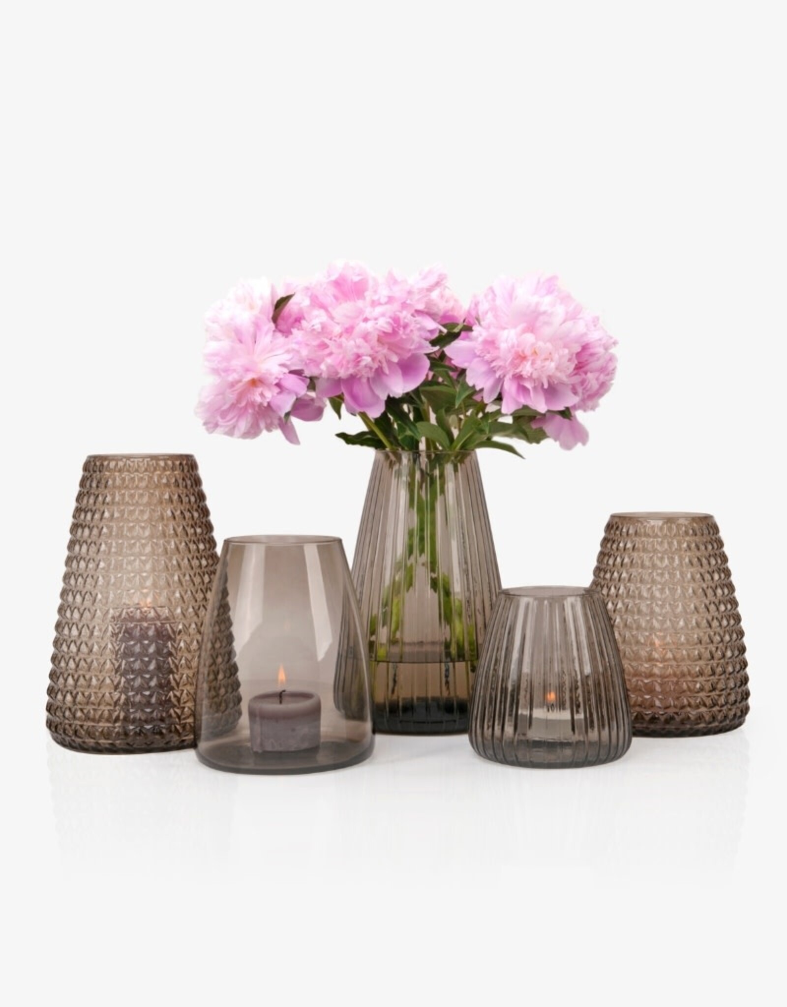 XLBoom Dim Vase - Scale - L - Smoke Grey