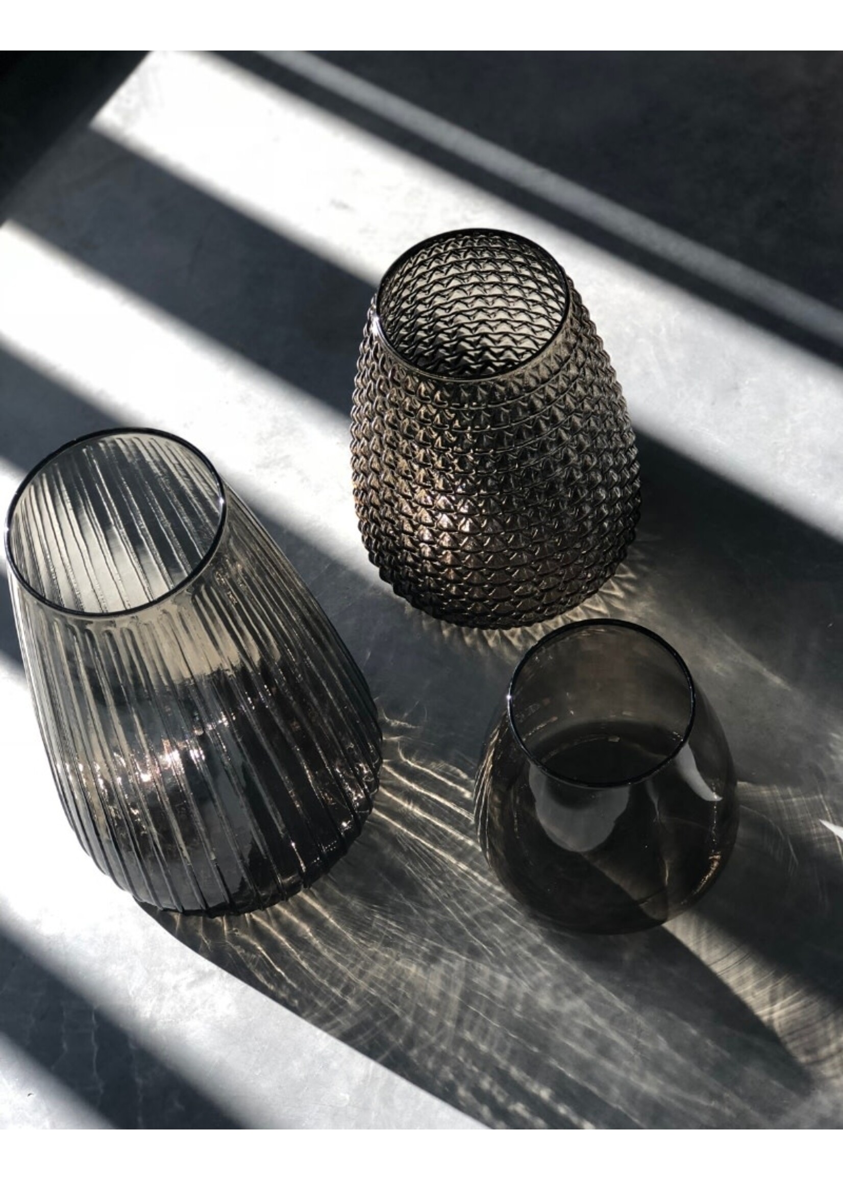 XLBoom Dim Vase - Scale - M - Smoke Grey