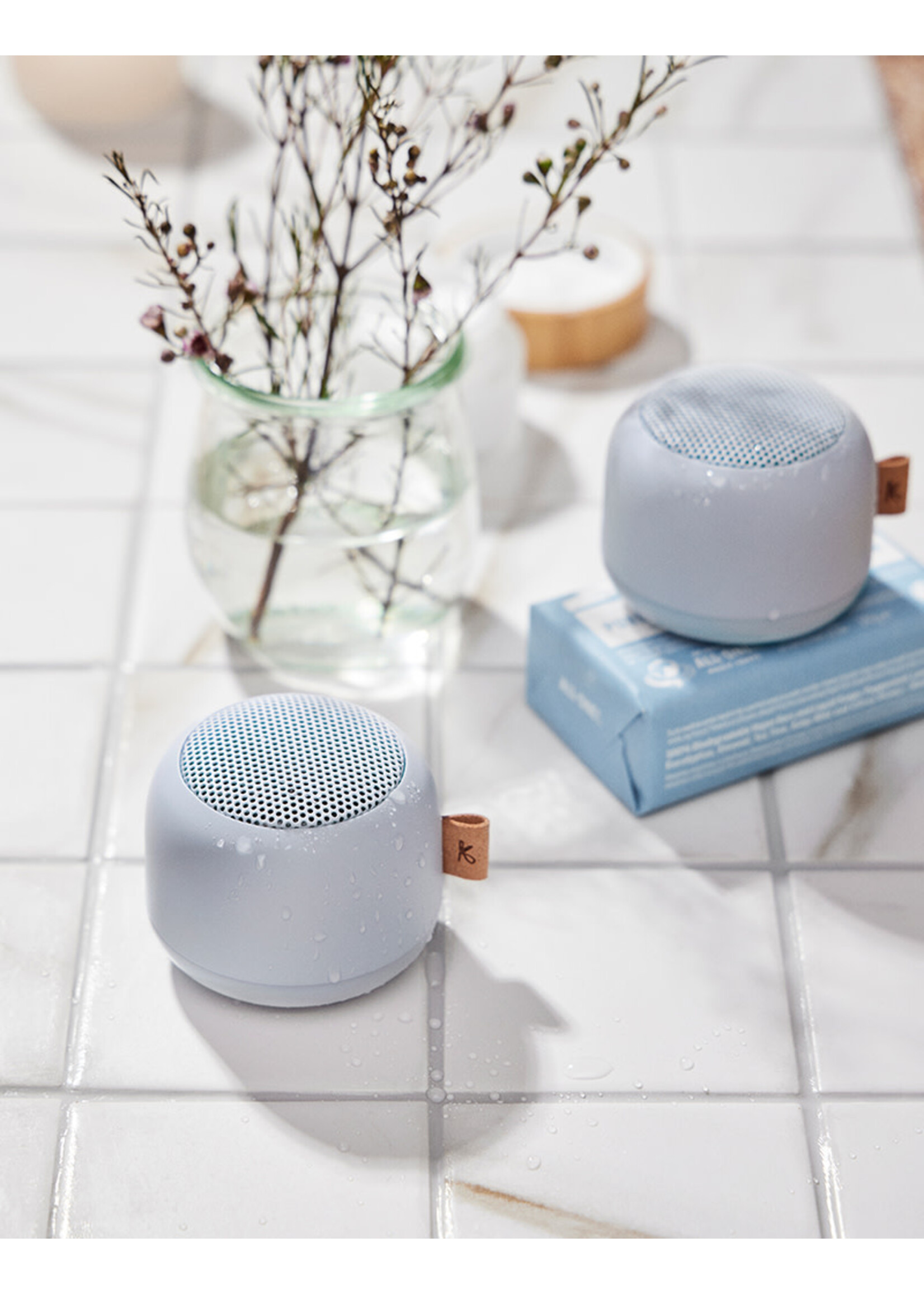 Kreafunk aLight Bluetooth Speaker with Light - Cloudy Blue
