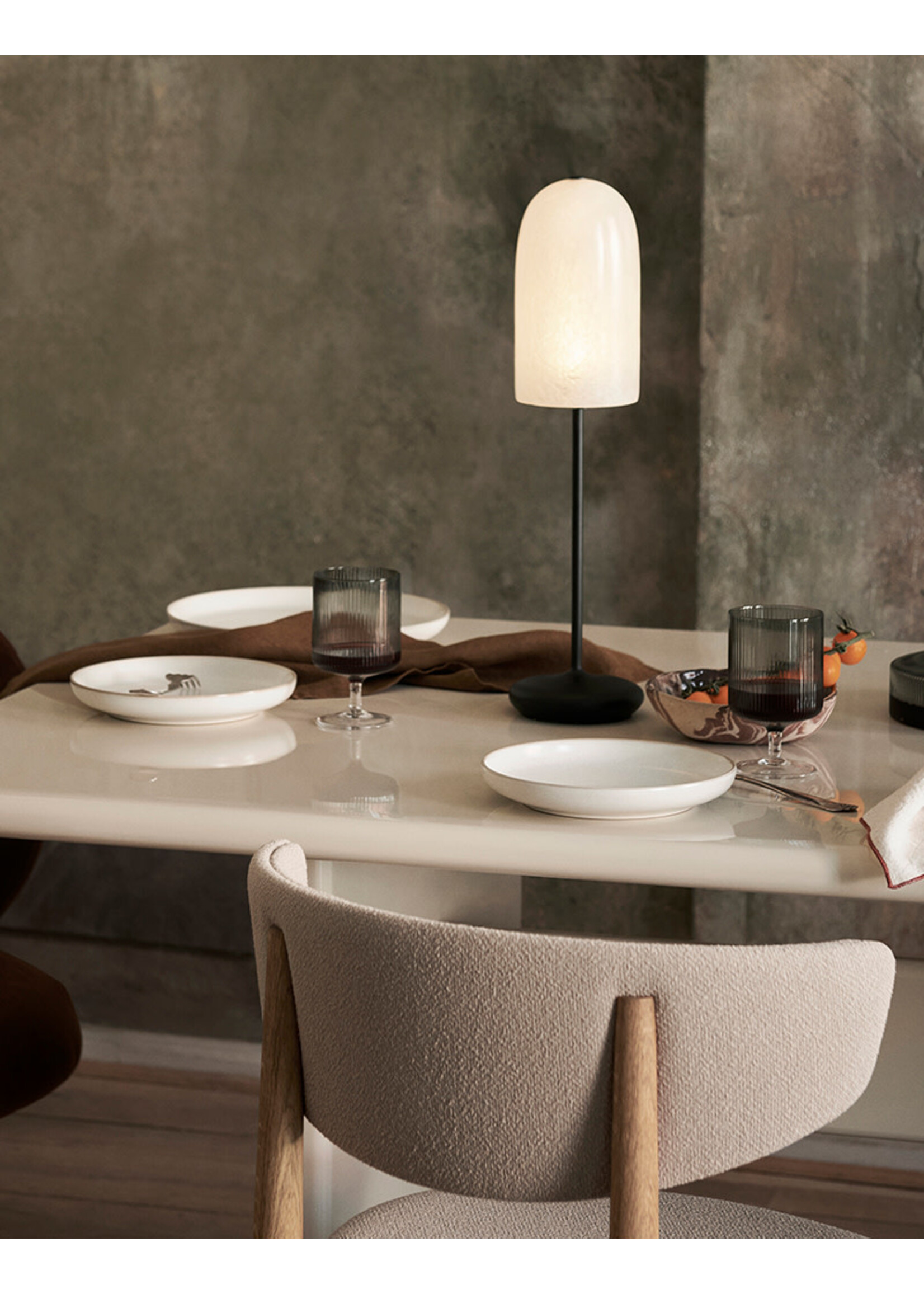 Ferm Living Ripple Wine Glasses - Set of 2 - Smoked Grey