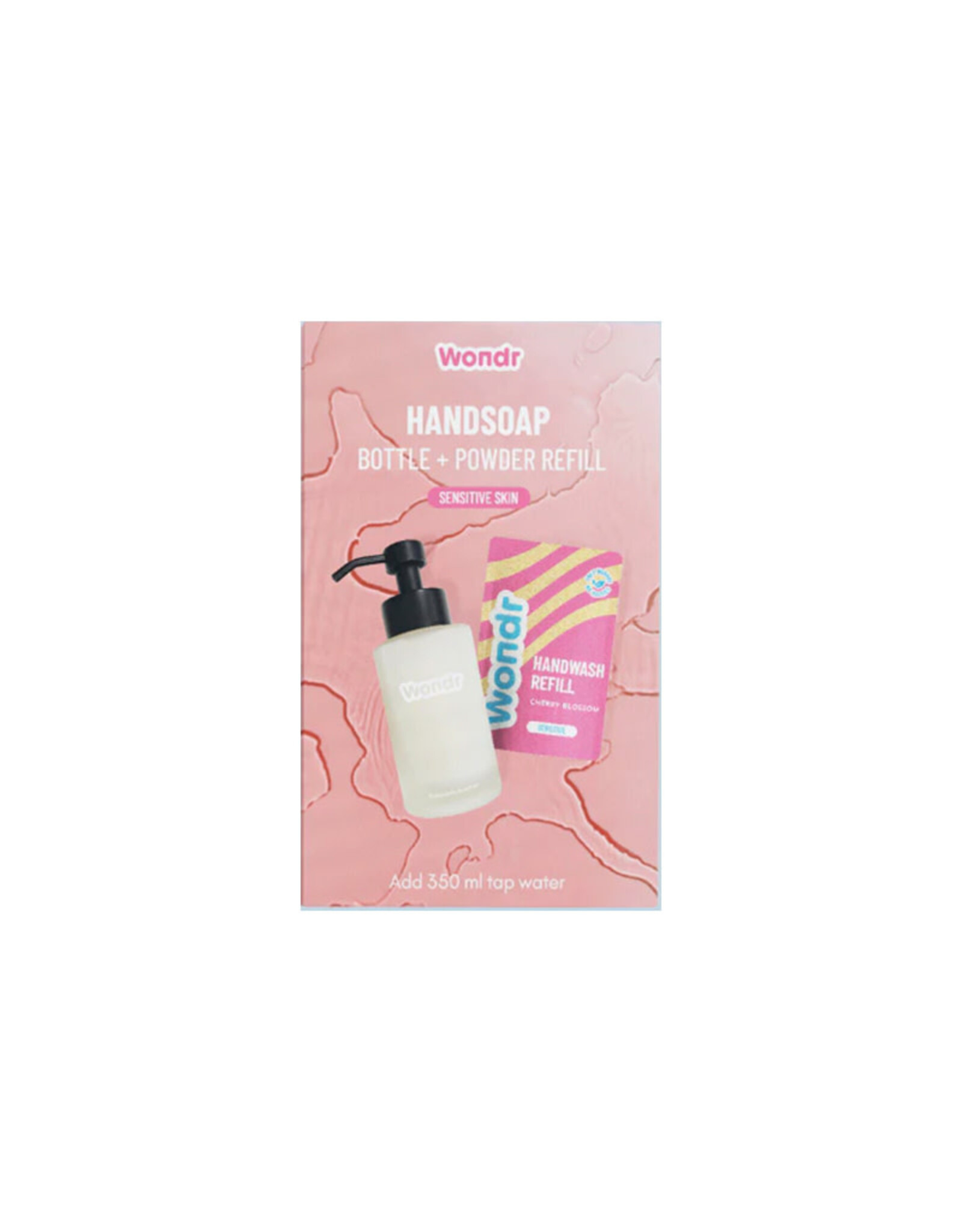 Wondr Handsoap Bottle + Powder Refill | Cherry Blossom