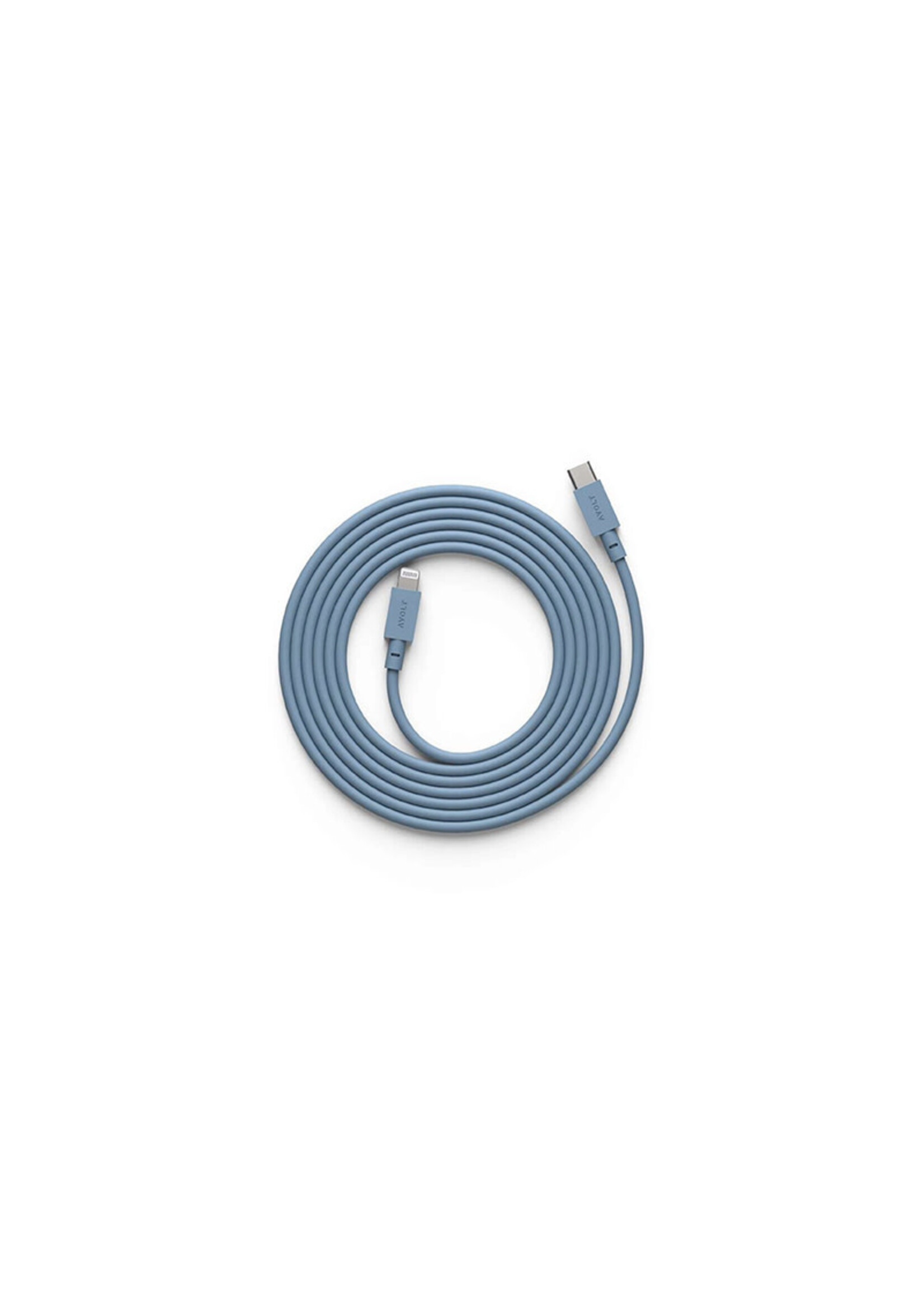 AVOLT Cable 1 - USB-C to Lightning - Shark Blue