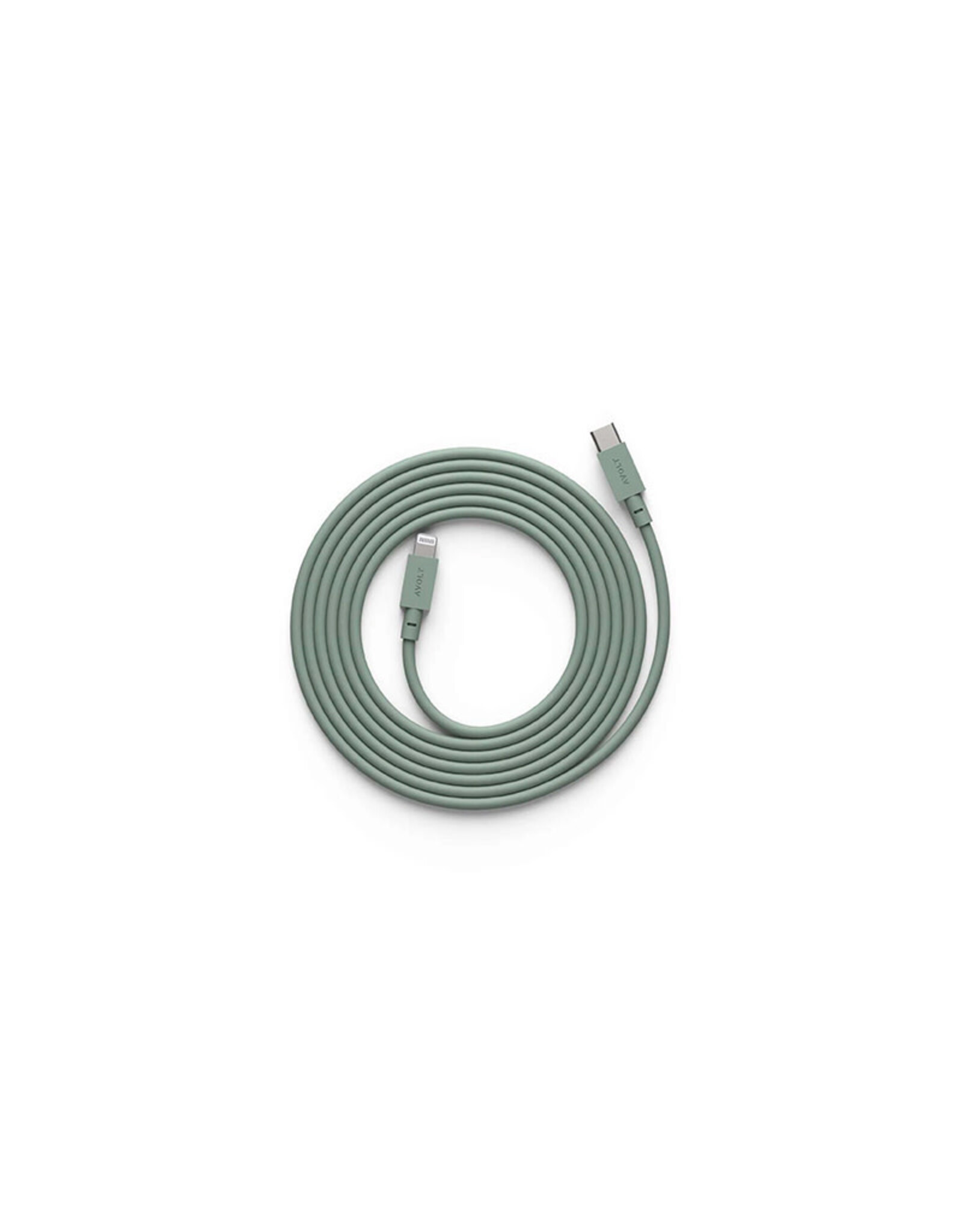 AVOLT Cable 1 - USB-C to Lightning - Oak Green