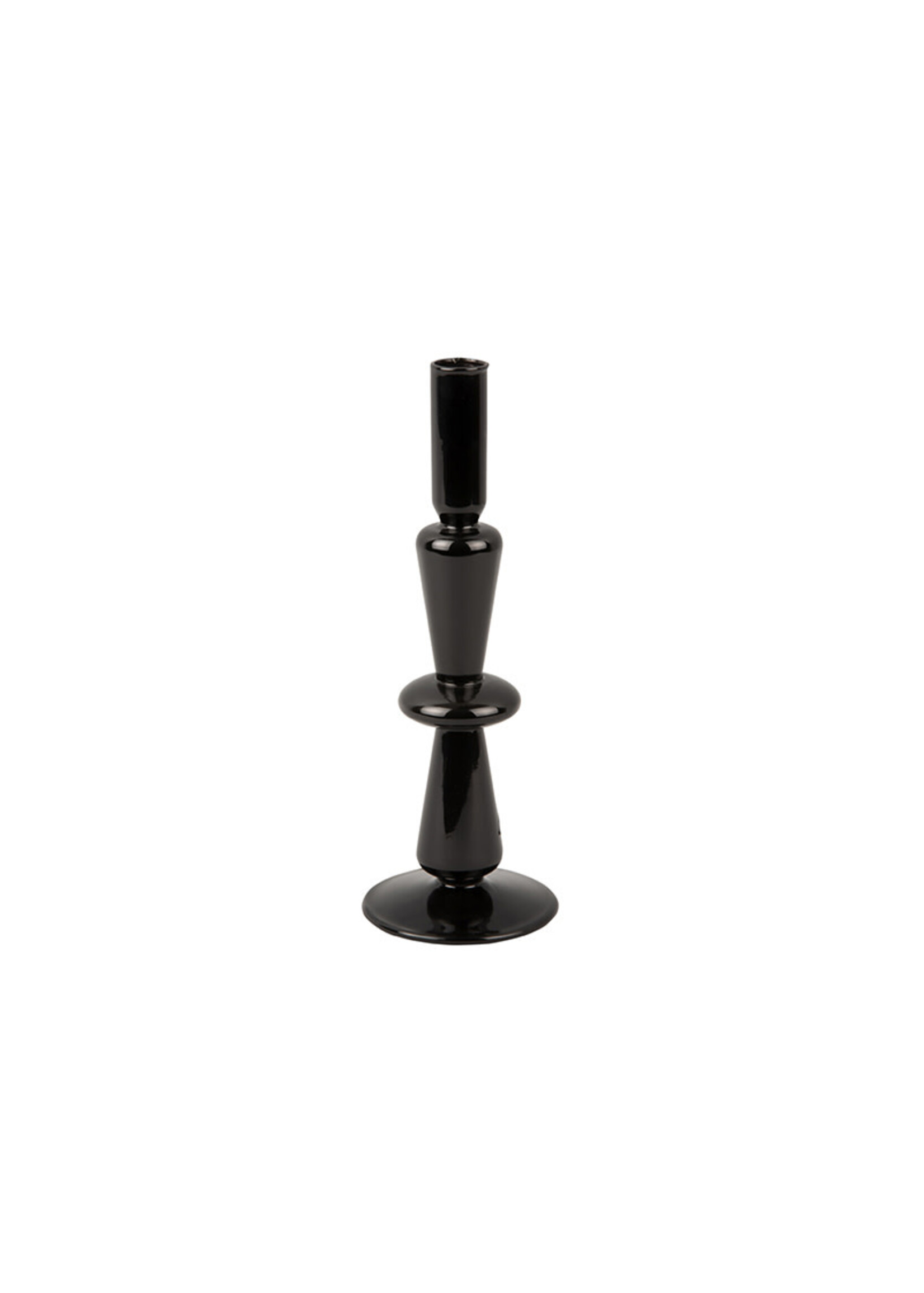 Present Time Sparkle Tall Candle Holder | Black