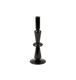 Present Time Sparkle Tall Candle Holder | Black