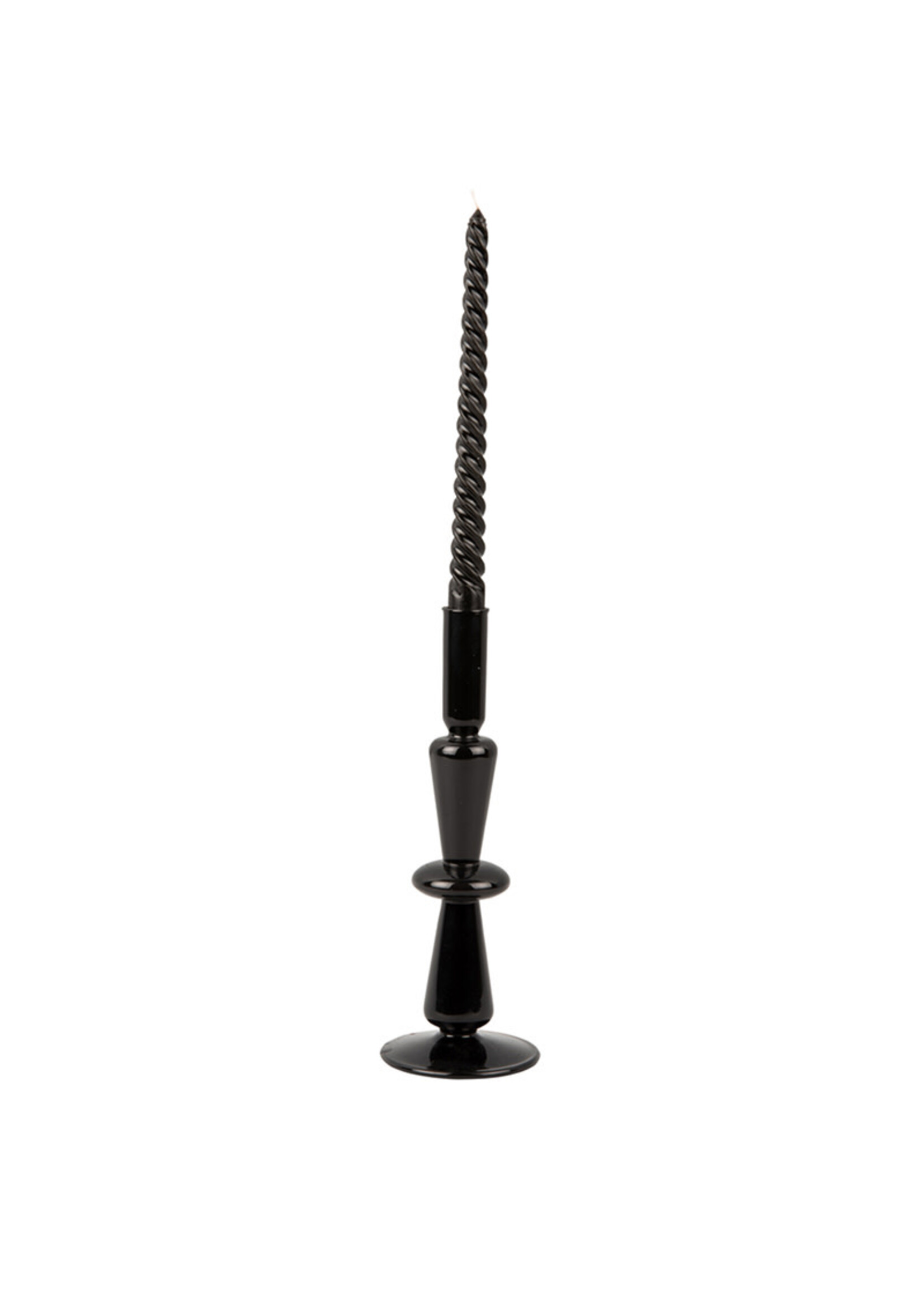 Present Time Sparkle Tall Candle Holder | Black