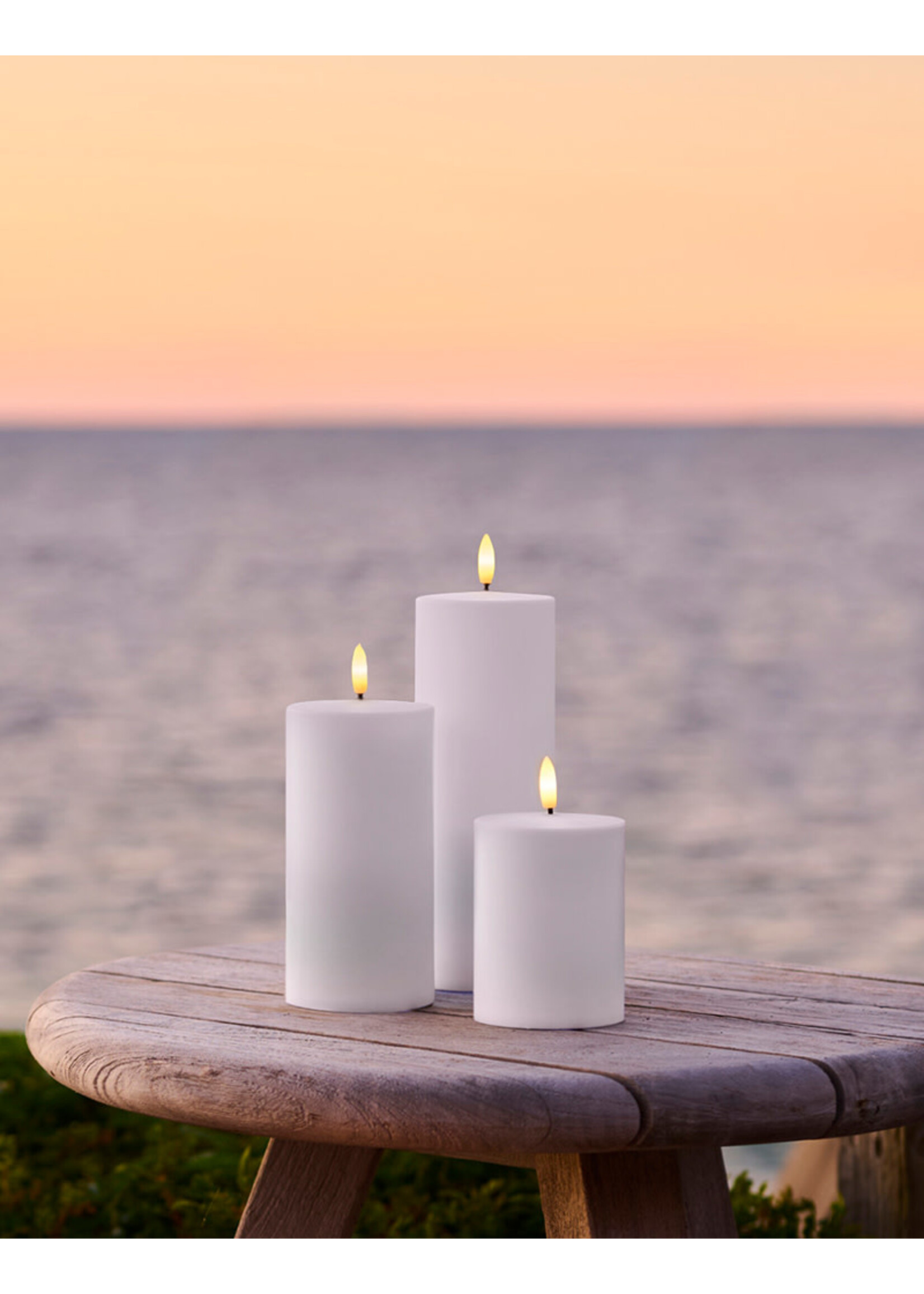 Sirius Sille Oudoor Led Candle | Set of 3 | White