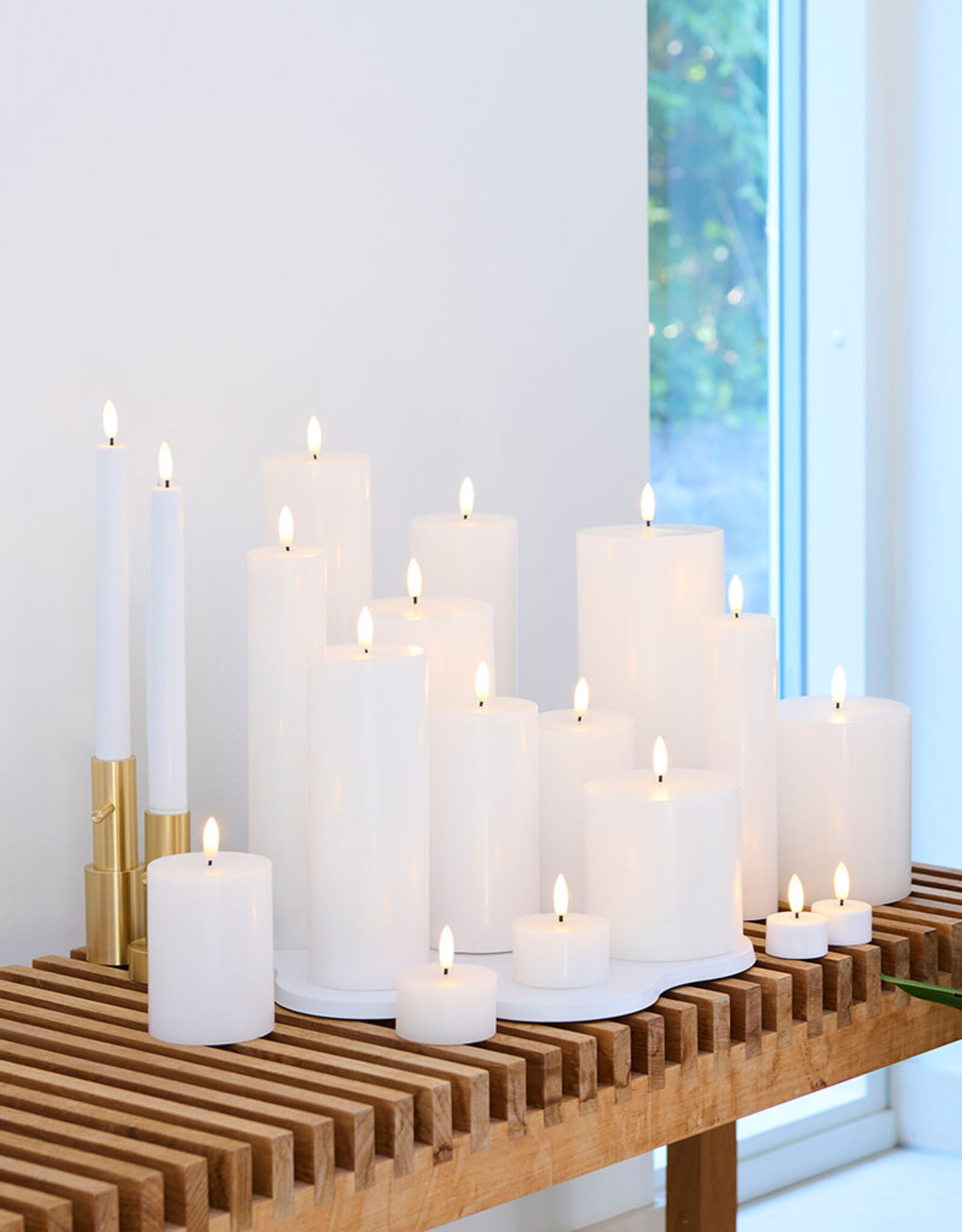 Sirius Sille Rechargeable Led Candle | Ø10 x H20 | White