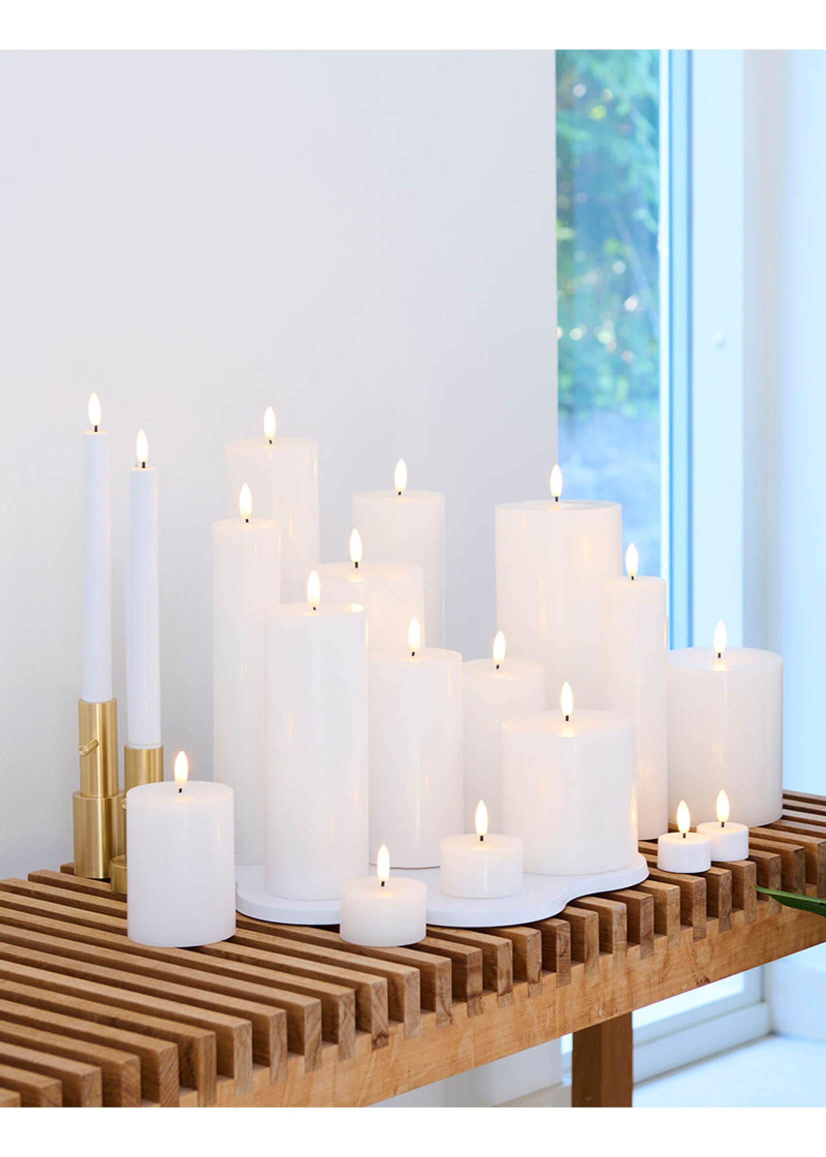 Sirius Sille Rechargeable Led Candle | Ø10 x H20 | White