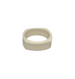 Ellen Beekmans Bangle gelakte hars vierkant - off-white