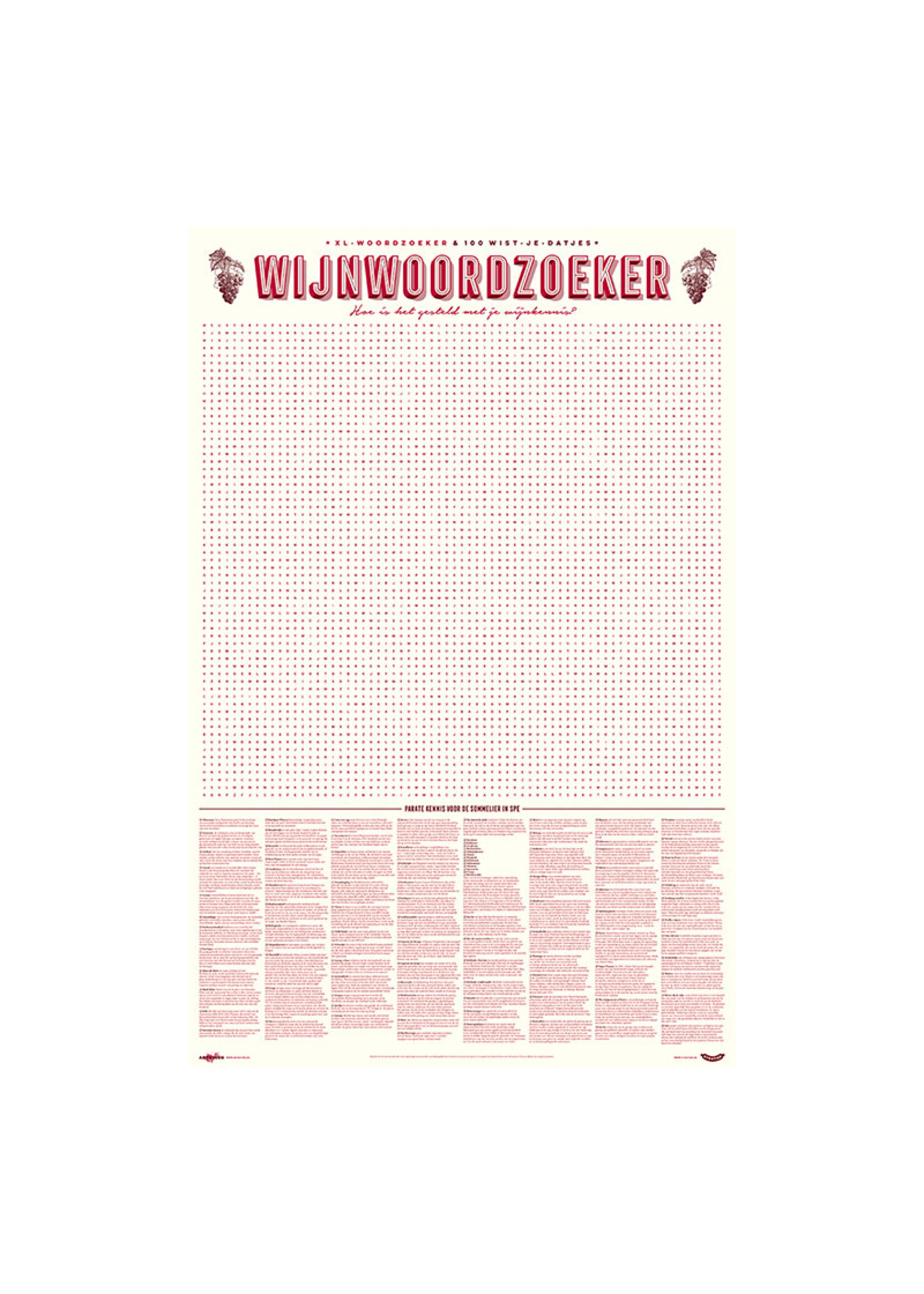 Stratier XL Spelposter | Woordzoeker Wijn